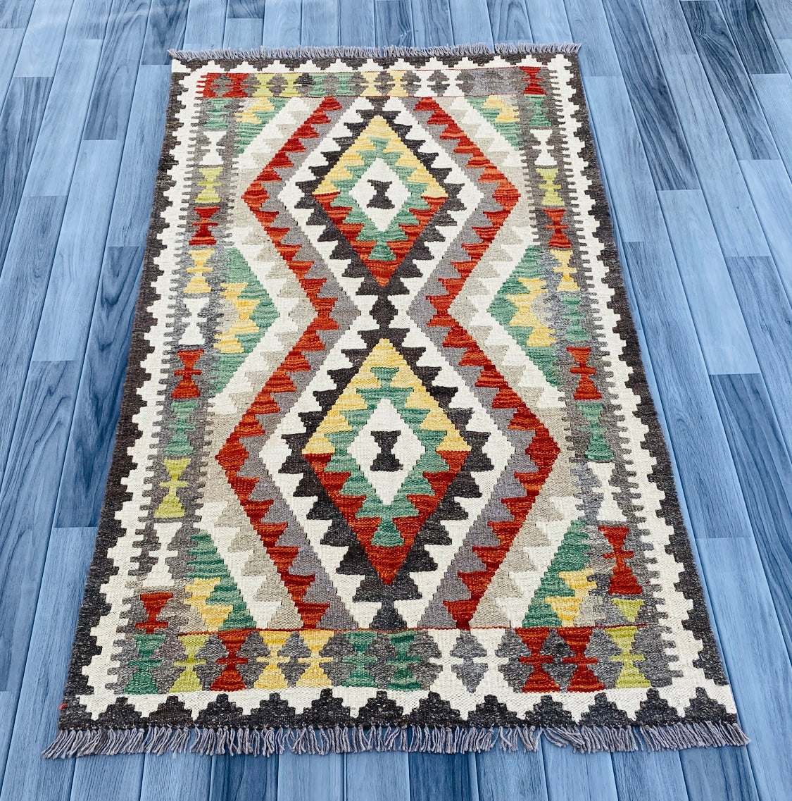 Handmade Afghan Chobi Kilim Rug 156 CM x 98 CM ( SS # 04 ).