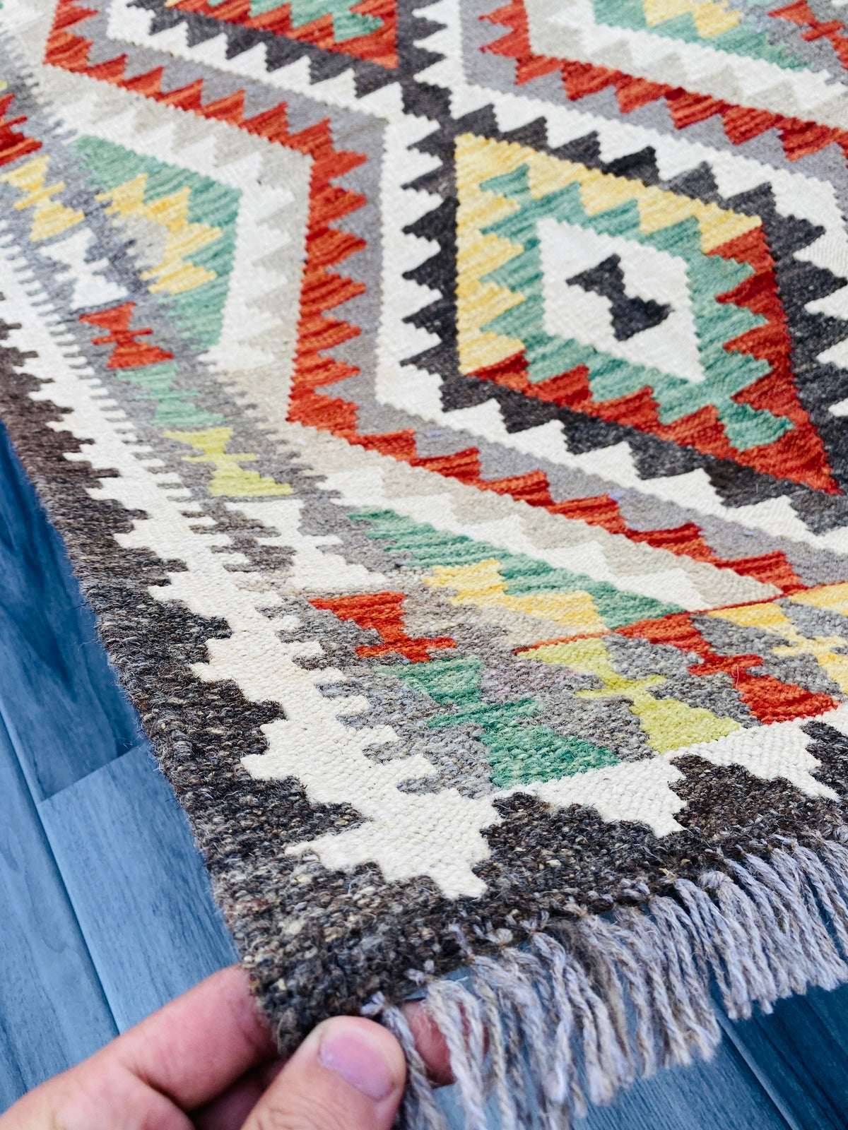Handmade Afghan Chobi Kilim Rug 156 CM x 98 CM ( SS # 04 ).