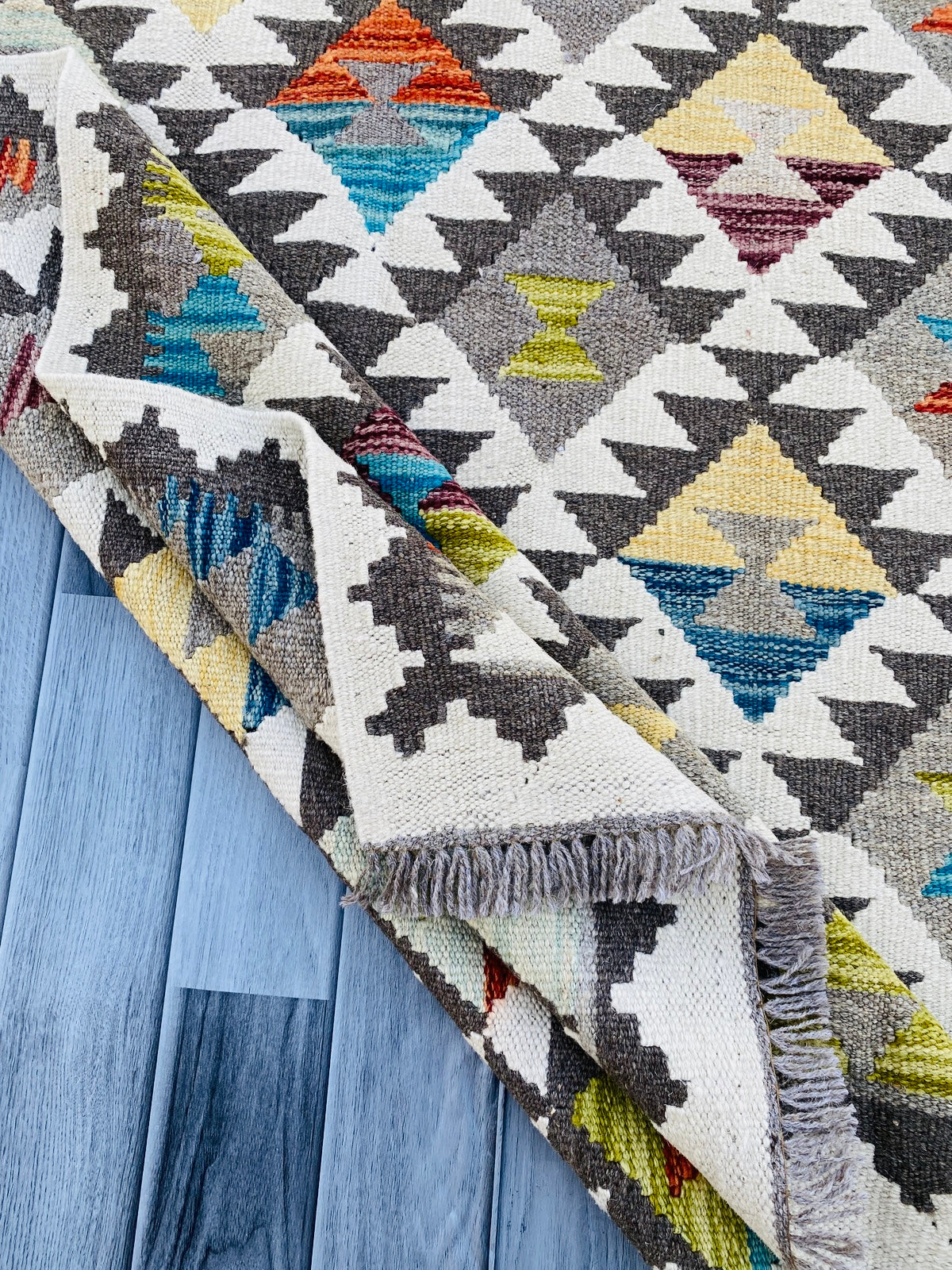 Handmade Afghan Chobi Kilim Rug 144 CM x 99 CM ( SS # 14 ).