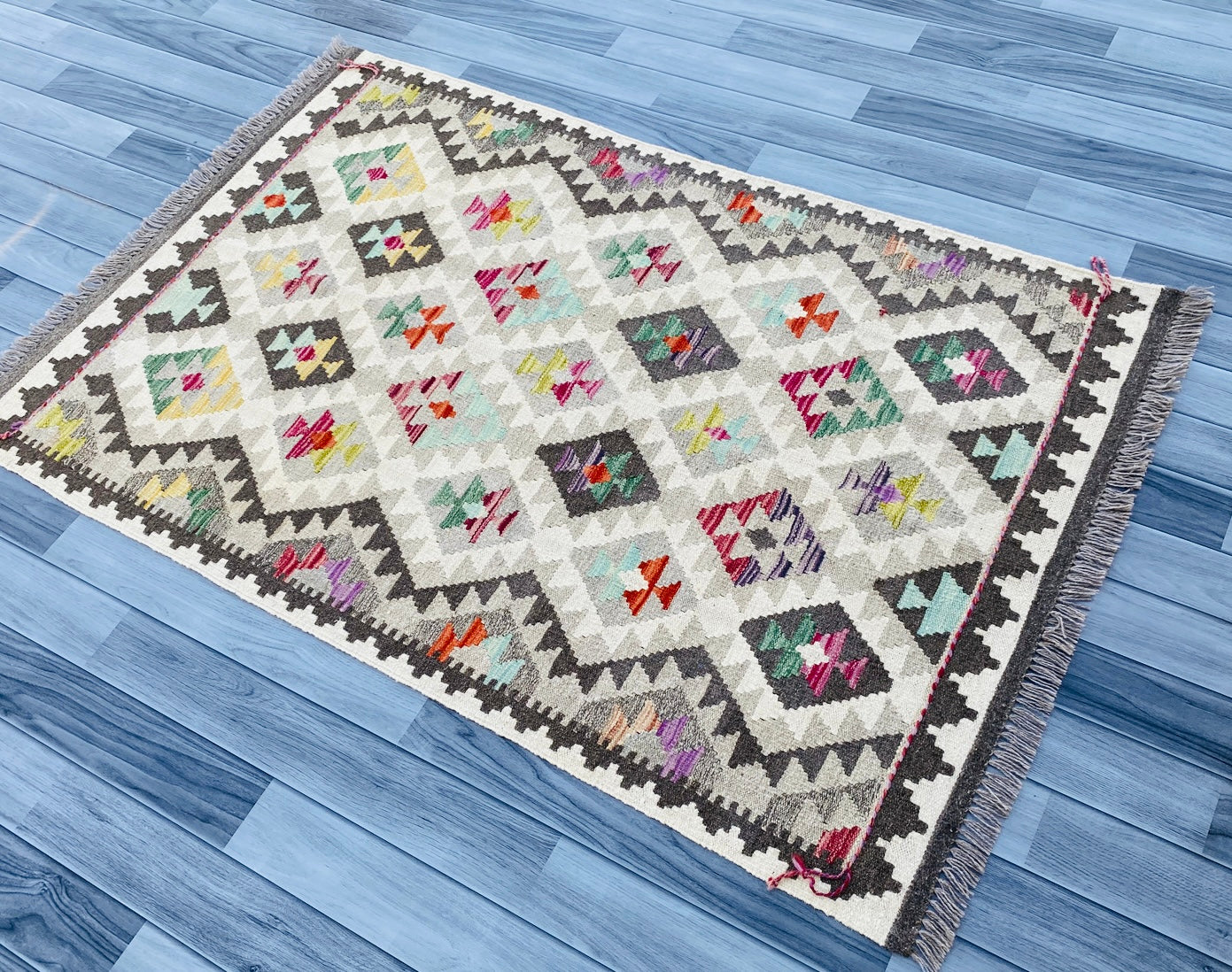 Handmade Afghan Chobi Kilim Rug 152 CM x 102 CM ( SS # 06 ).