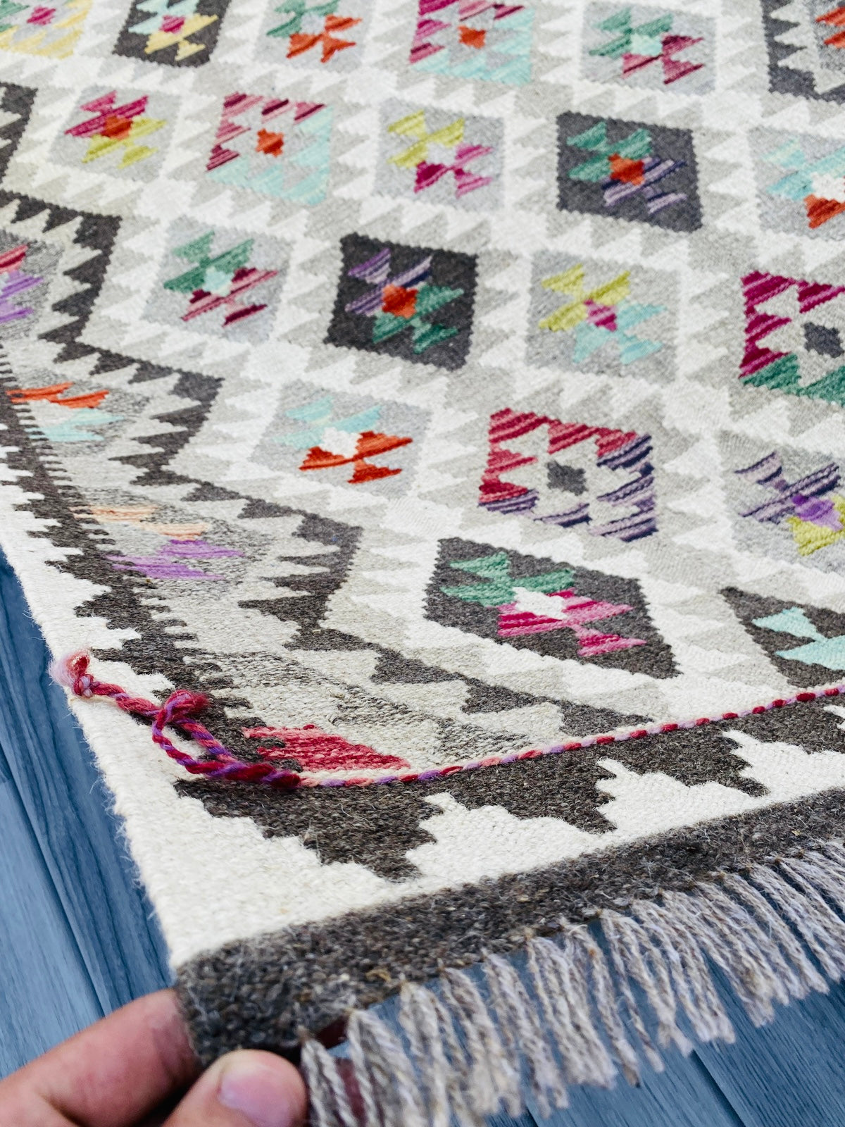Handmade Afghan Chobi Kilim Rug 152 CM x 102 CM ( SS # 06 ).