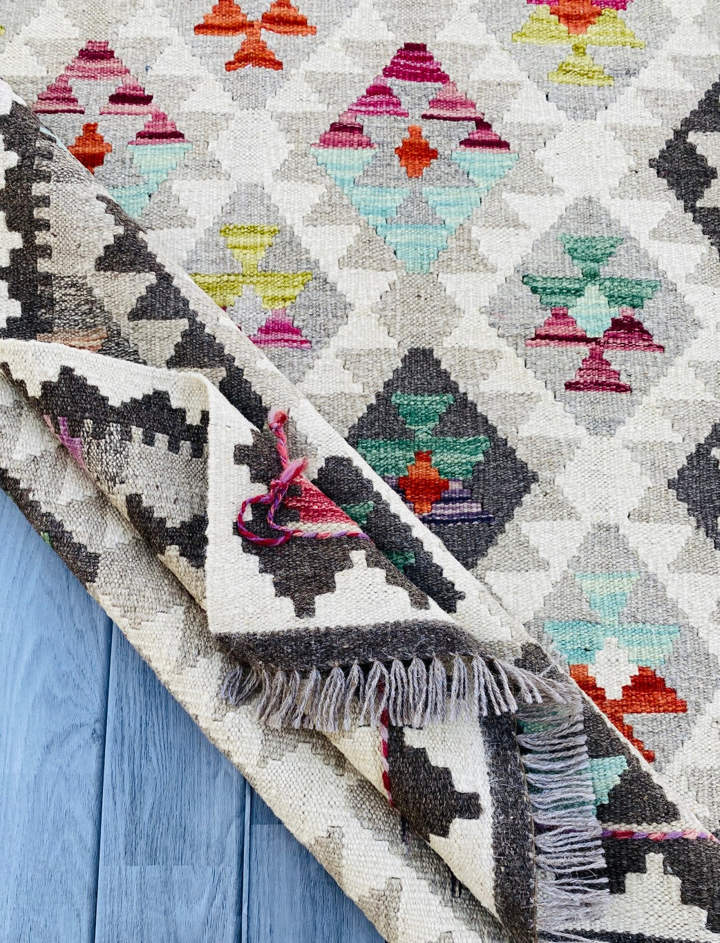 Handmade Afghan Chobi Kilim Rug 152 CM x 102 CM ( SS # 06 ).