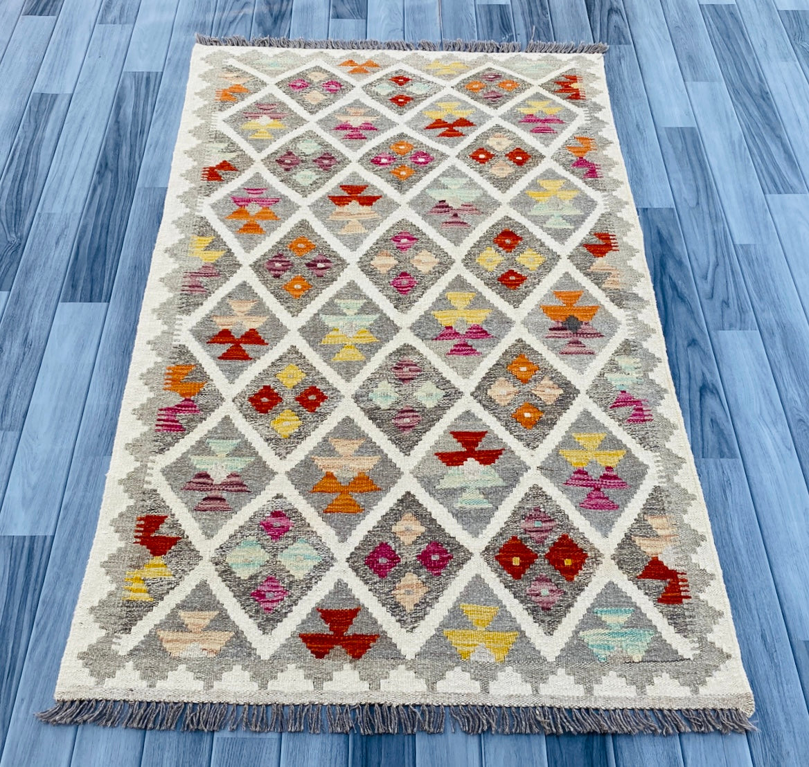 Handmade Afghan Chobi Kilim Rug 157 CM x 102 CM ( SS # 07 ).