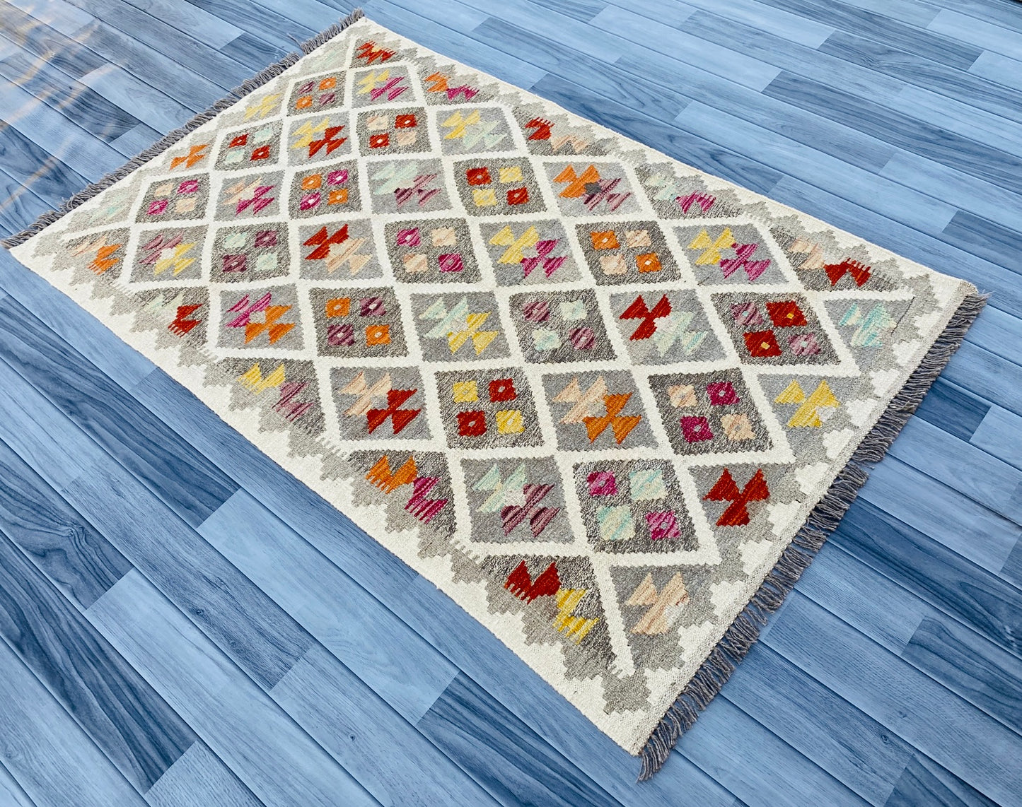 Handmade Afghan Chobi Kilim Rug 157 CM x 102 CM ( SS # 07 ).