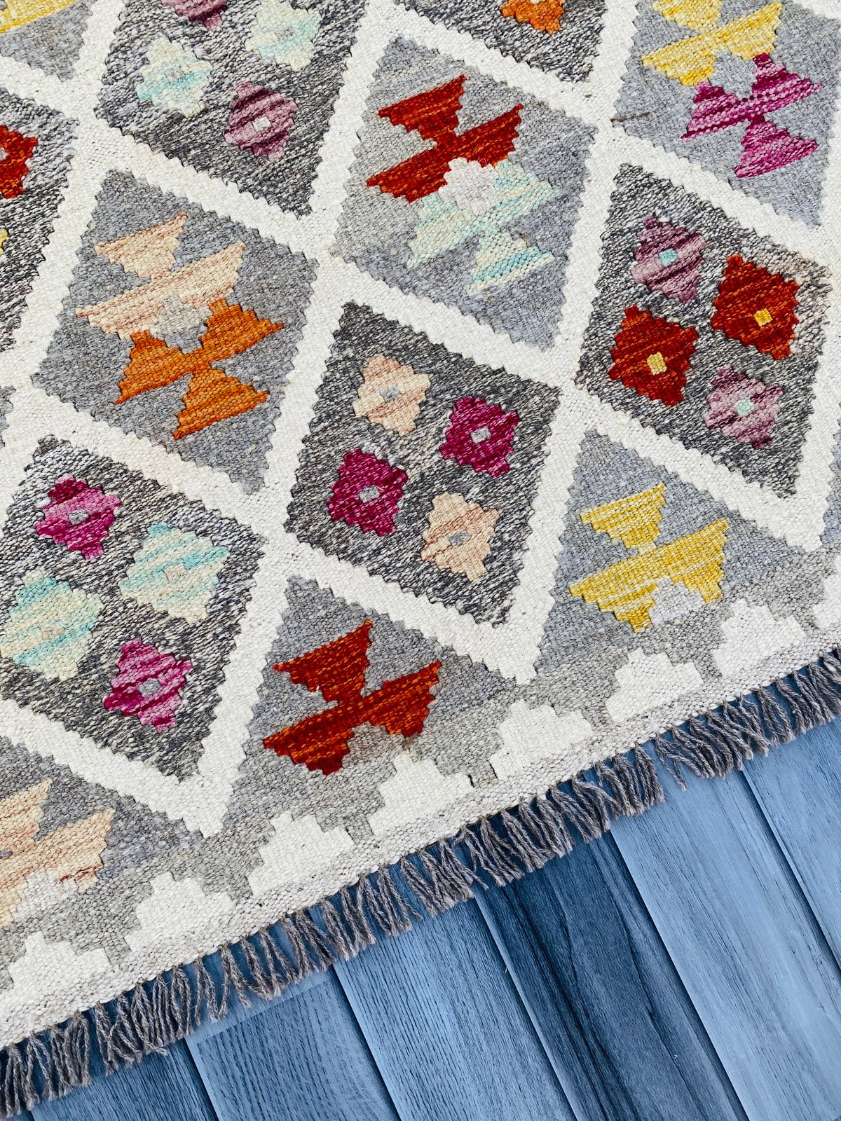 Handmade Afghan Chobi Kilim Rug 157 CM x 102 CM ( SS # 07 ).