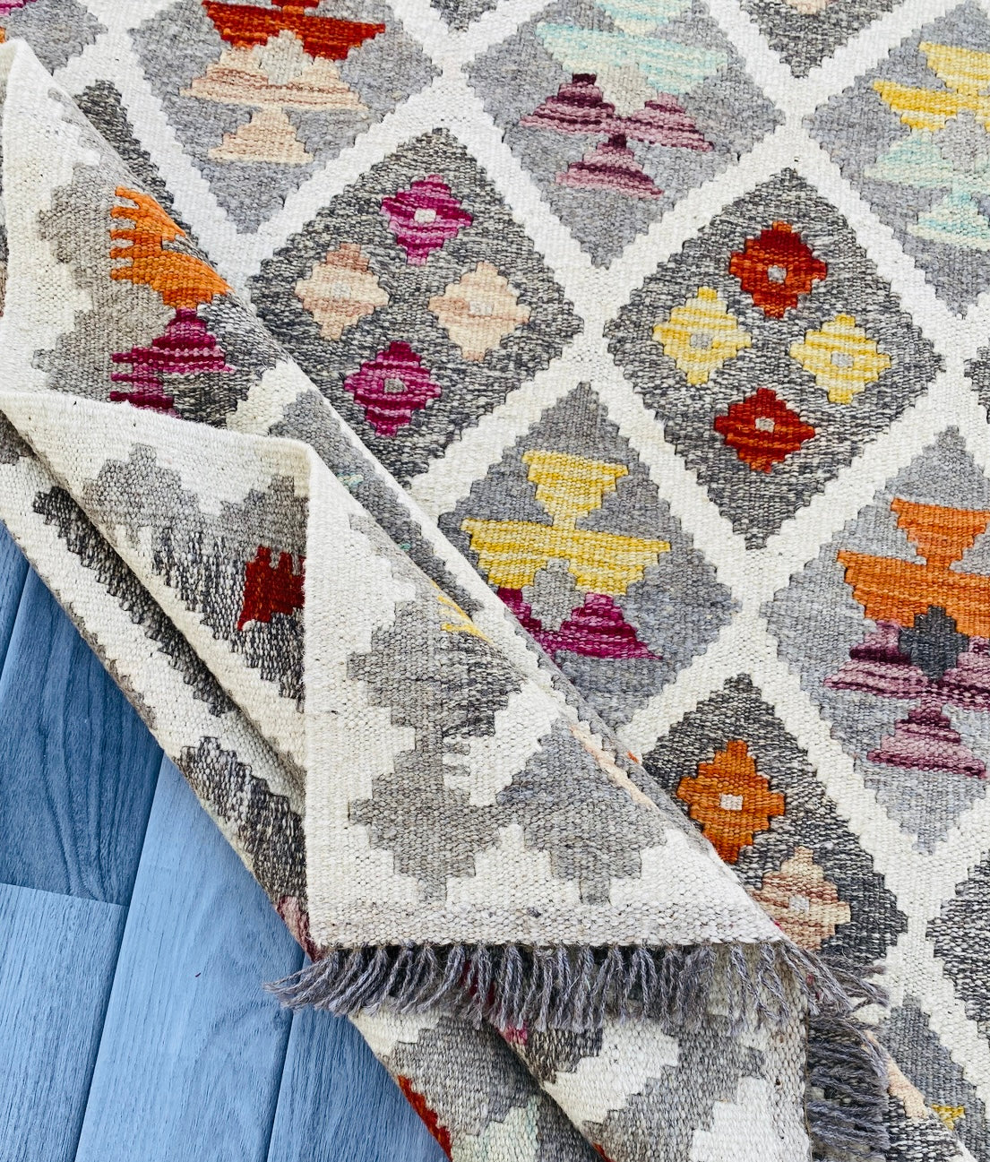 Handmade Afghan Chobi Kilim Rug 157 CM x 102 CM ( SS # 07 ).