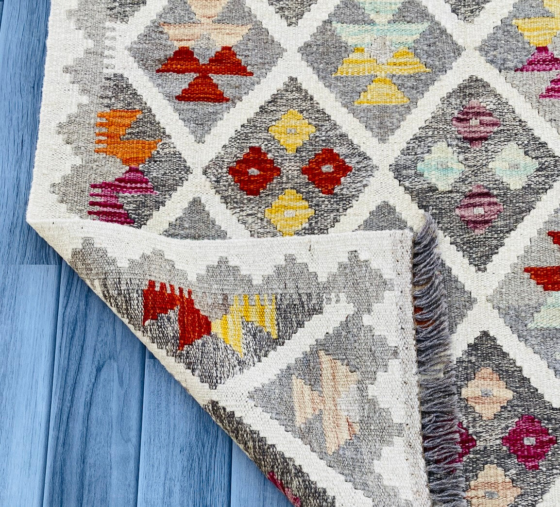 Handmade Afghan Chobi Kilim Rug 157 CM x 102 CM ( SS # 07 ).