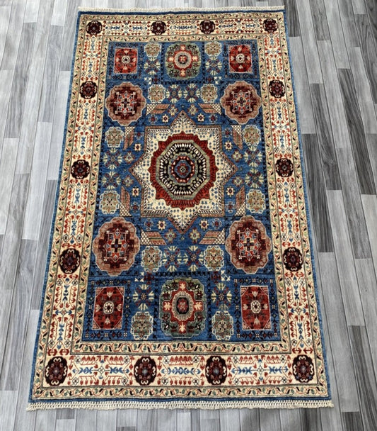 Hand Knotted Chobi Wool Rug | 193 CM x 148 CM SK#351