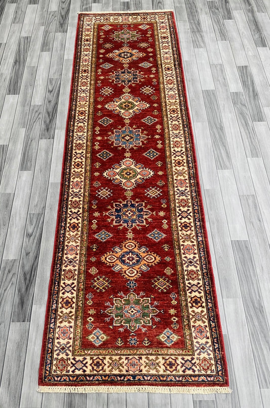 Handmade Traditional Kazak Hallway Runner Rug(295CM x 85CM) SS#85