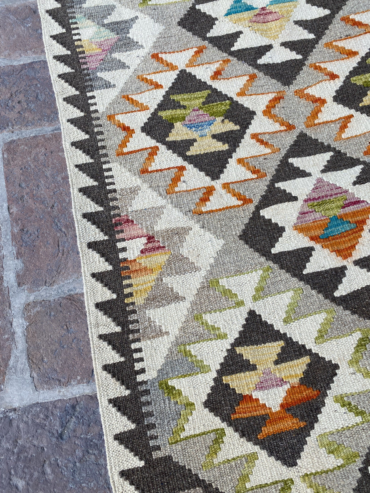 Handmade Flat Weave Kilim Hallway Runner Rug |310 CM x 81 CM KA#35