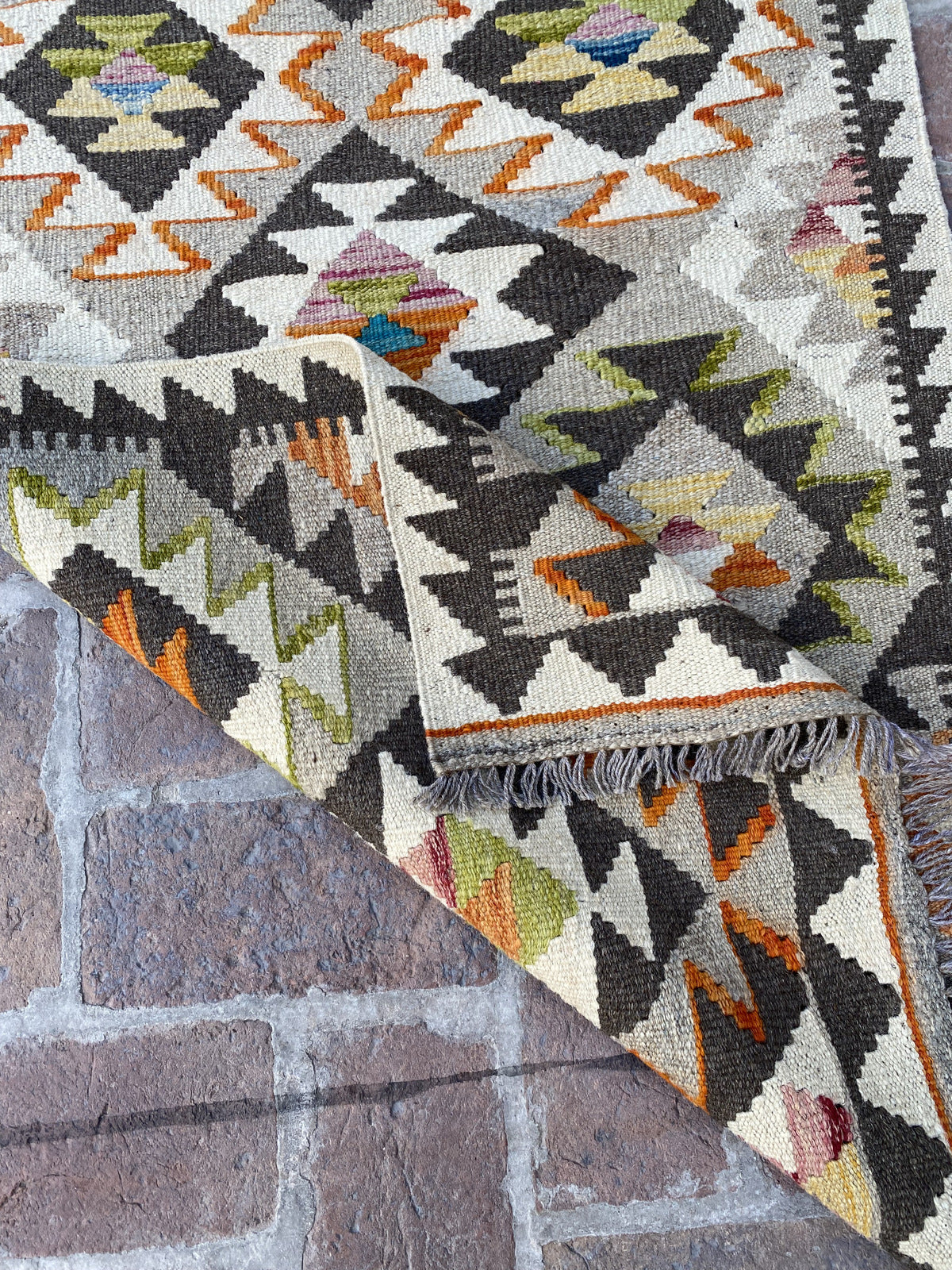 Handmade Flat Weave Kilim Hallway Runner Rug |310 CM x 81 CM KA#35