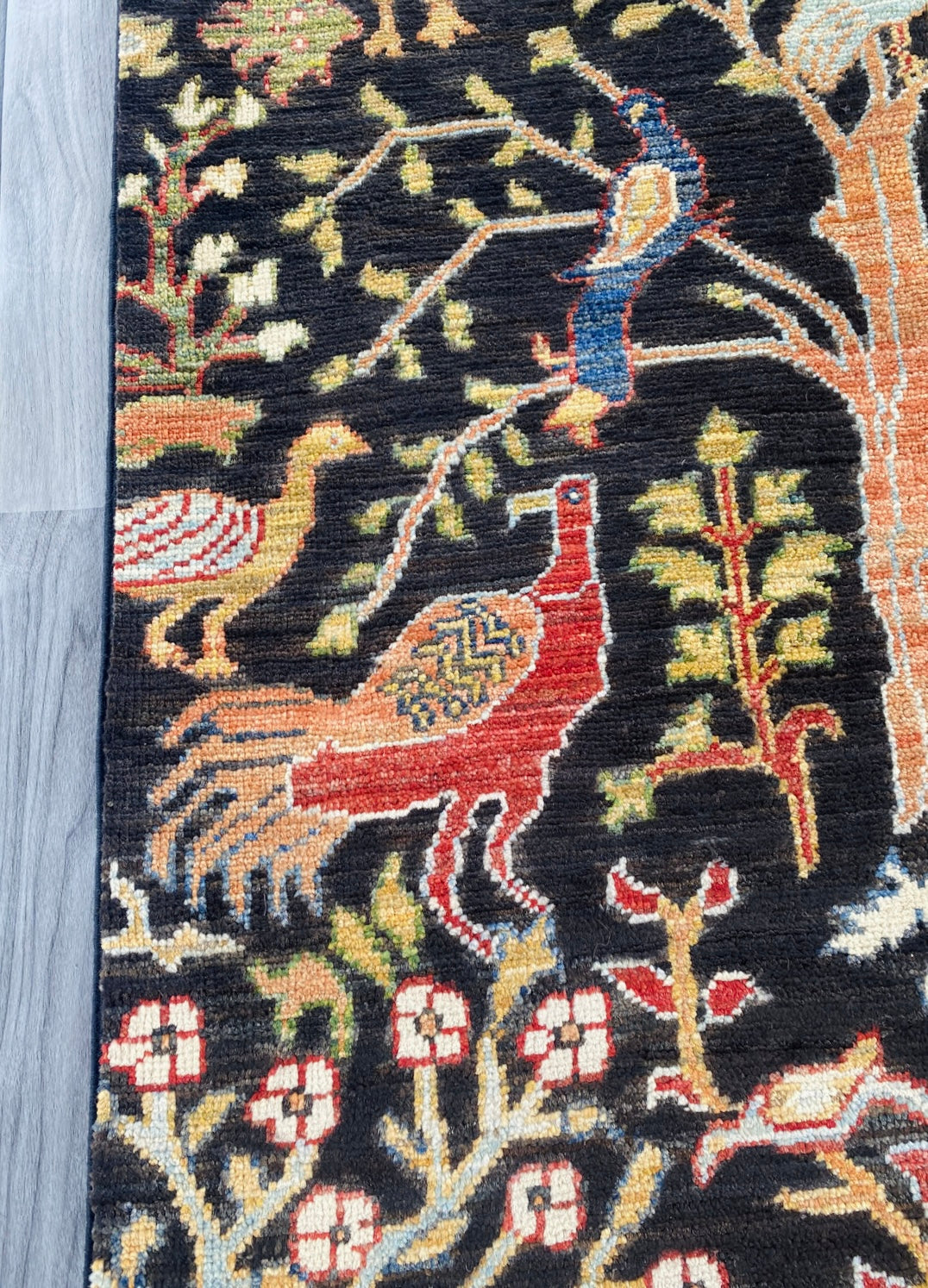Handmade Chobi Pictorial Wool Rug 141 CM x 96 CM ( SS#67 ).