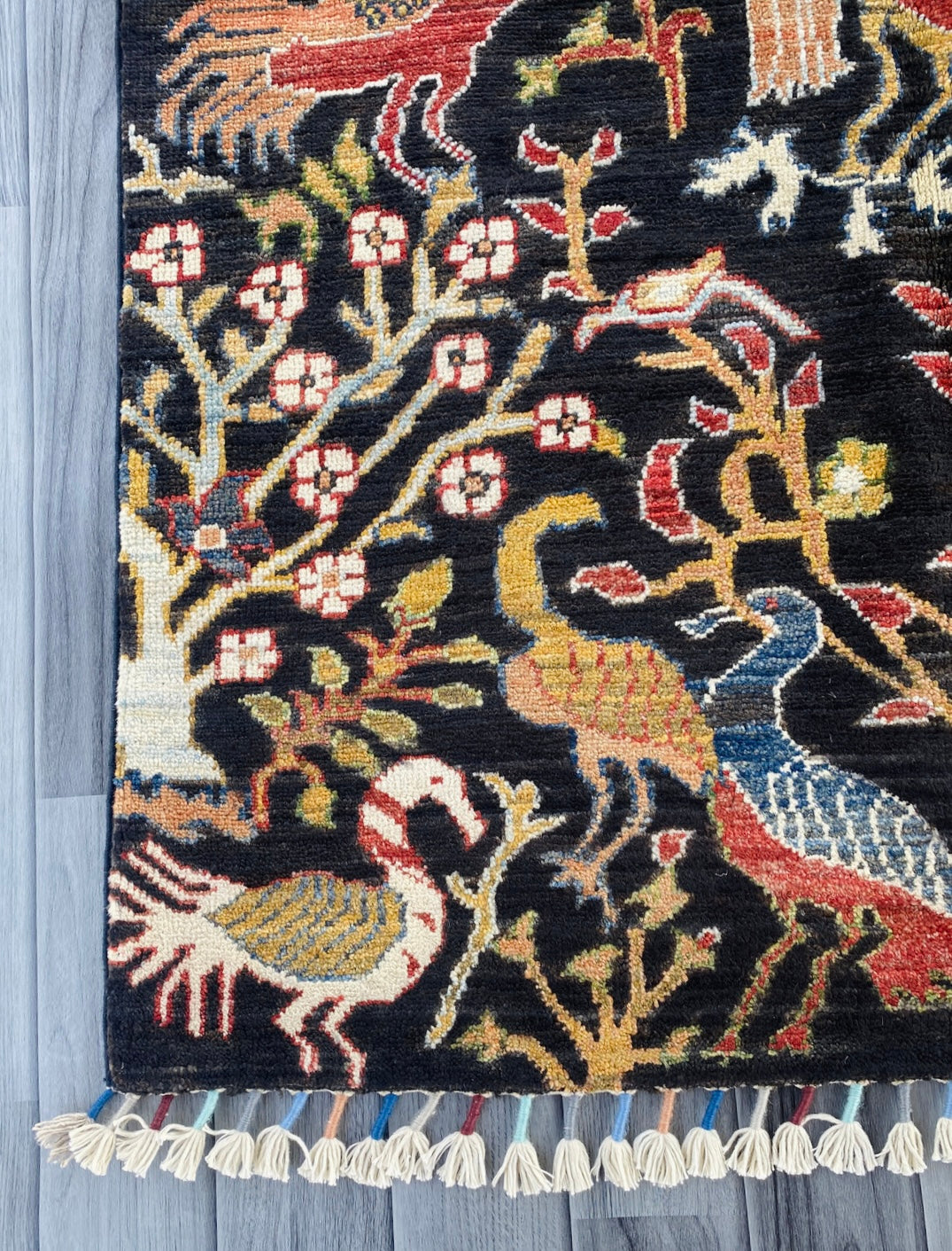 Handmade Chobi Pictorial Wool Rug 141 CM x 96 CM ( SS#67 ).