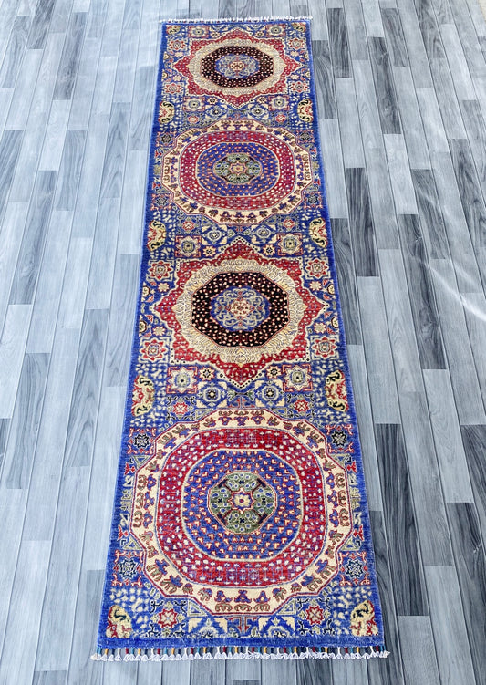 Handmade Afghan Chobi Hallway Runner Rug 296 CM x 78 CM ( SS#33 )