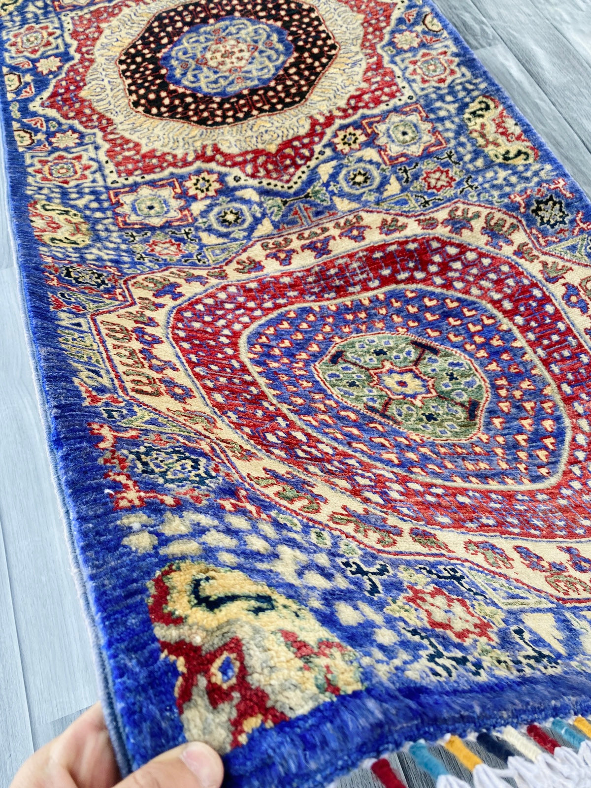 Handmade Afghan Chobi Hallway Runner Rug 296 CM x 78 CM ( SS#33 )
