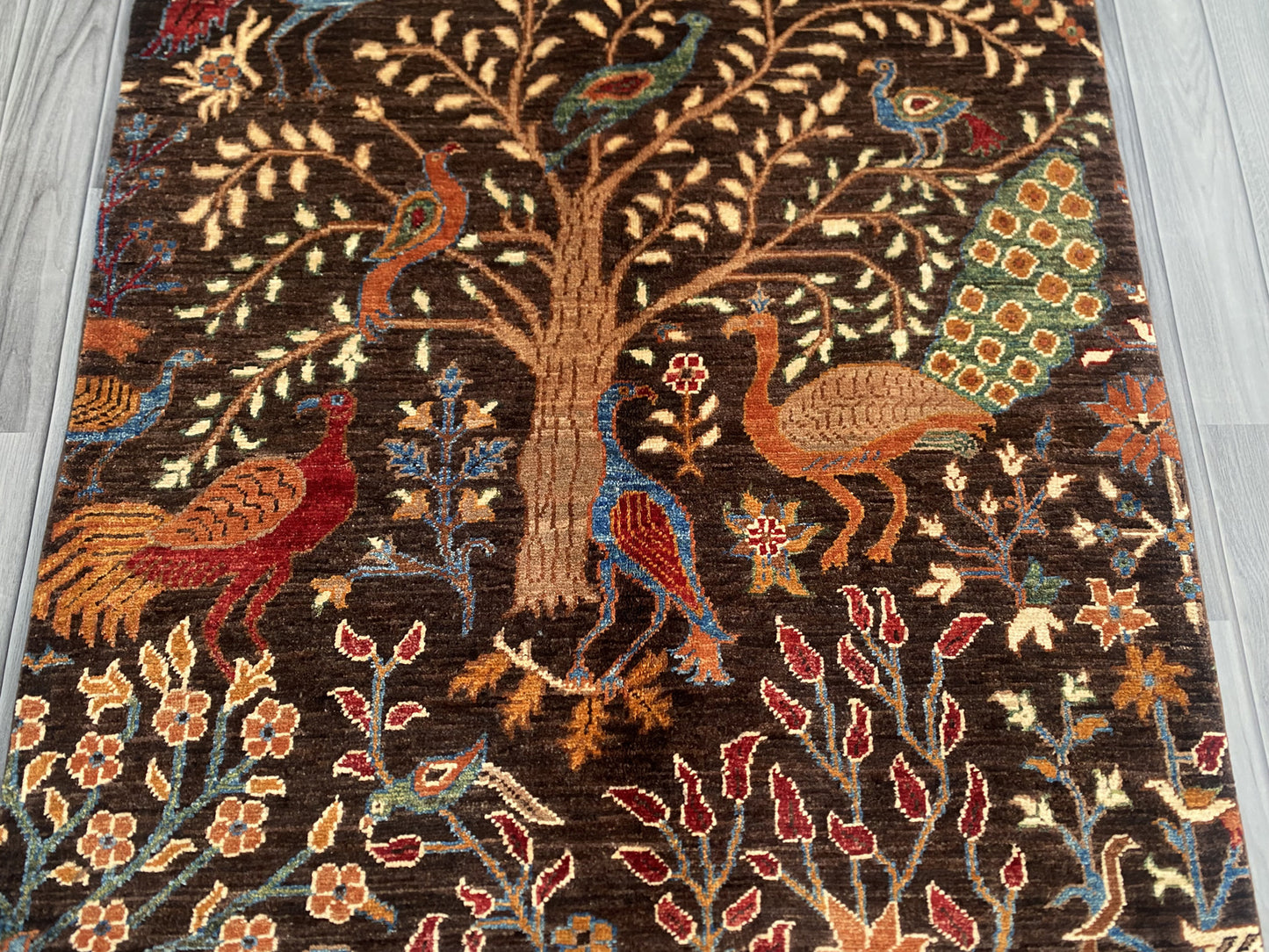 Handmade Chobi Pictorial Wool Rug 157 CM x 104 CM ( SK#1365 )