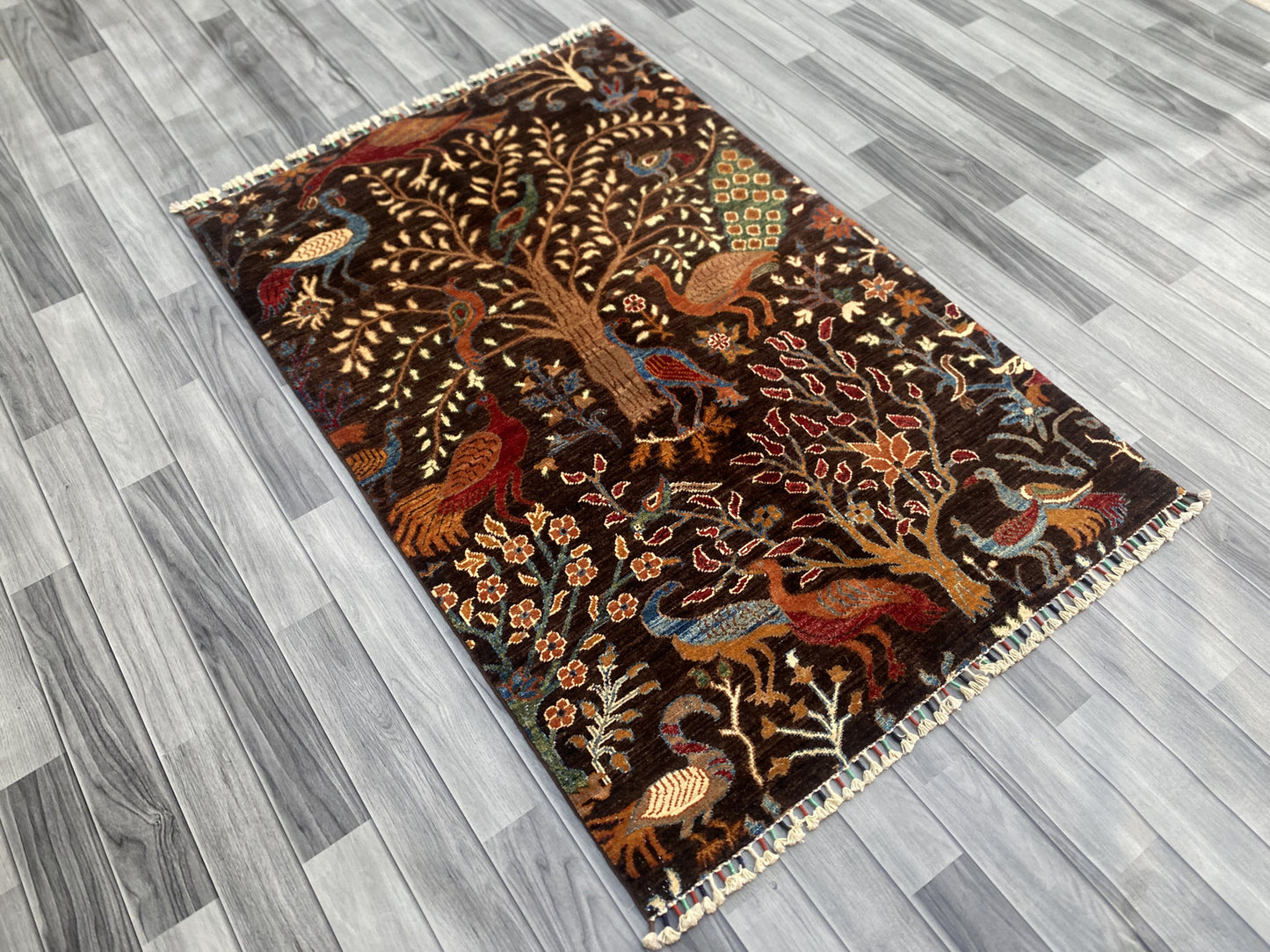 Handmade Chobi Pictorial Wool Rug 157 CM x 104 CM ( SK#1365 )