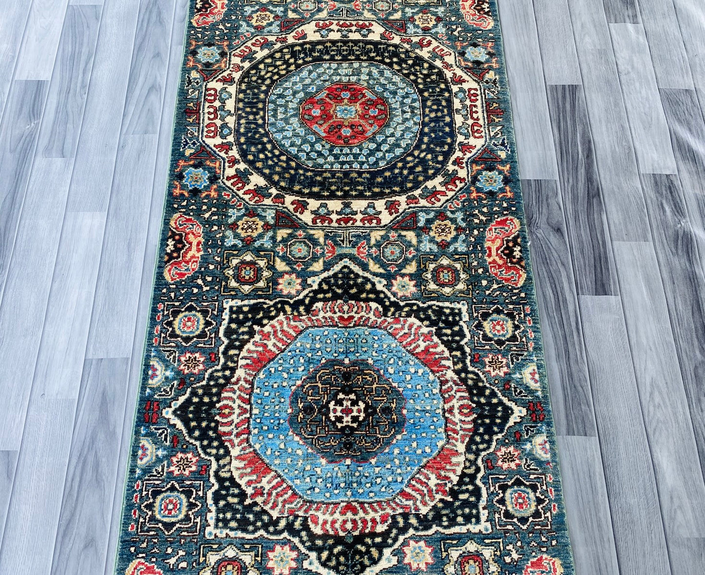 Handmade Afghan Chobi Hallway Runner Rug 300 CM x 85 CM ( SS#34 )