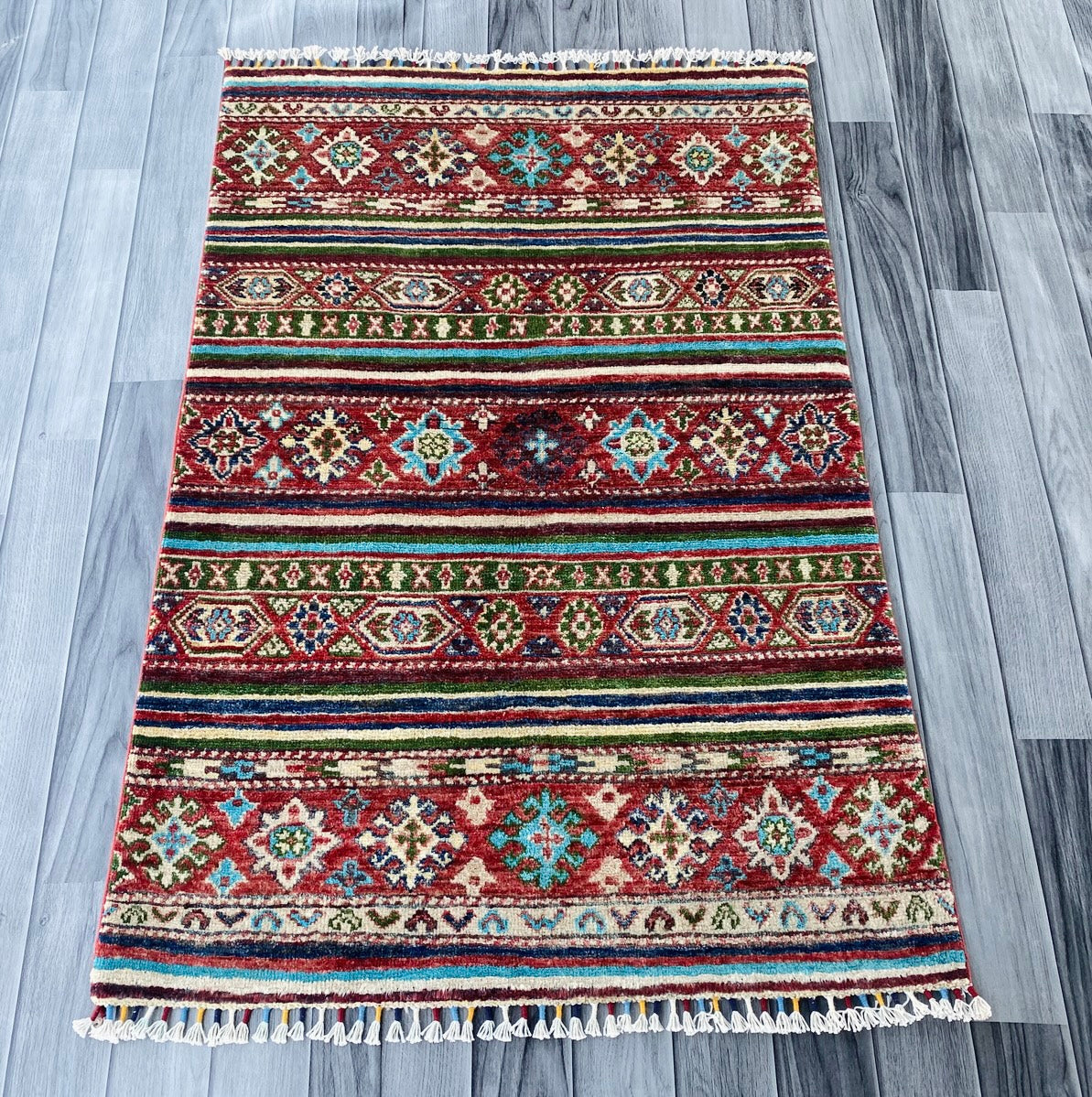 Handmade Fine Quality Chobi Wool Rug ( 128 CM x 85 CM ) SS#61