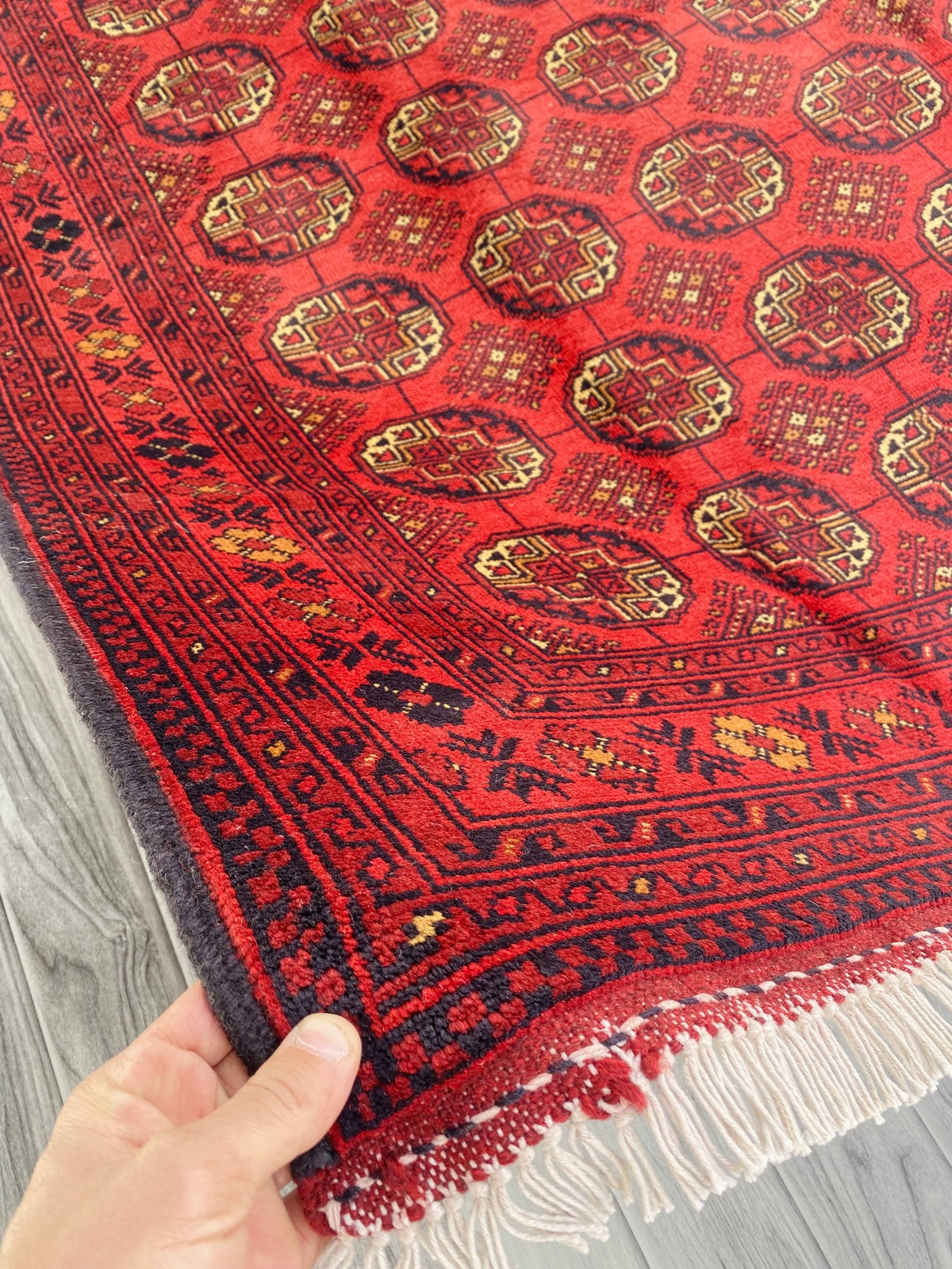Handmade Afghan Traditional Wool Rug 200CM x 145CM (SS#30)