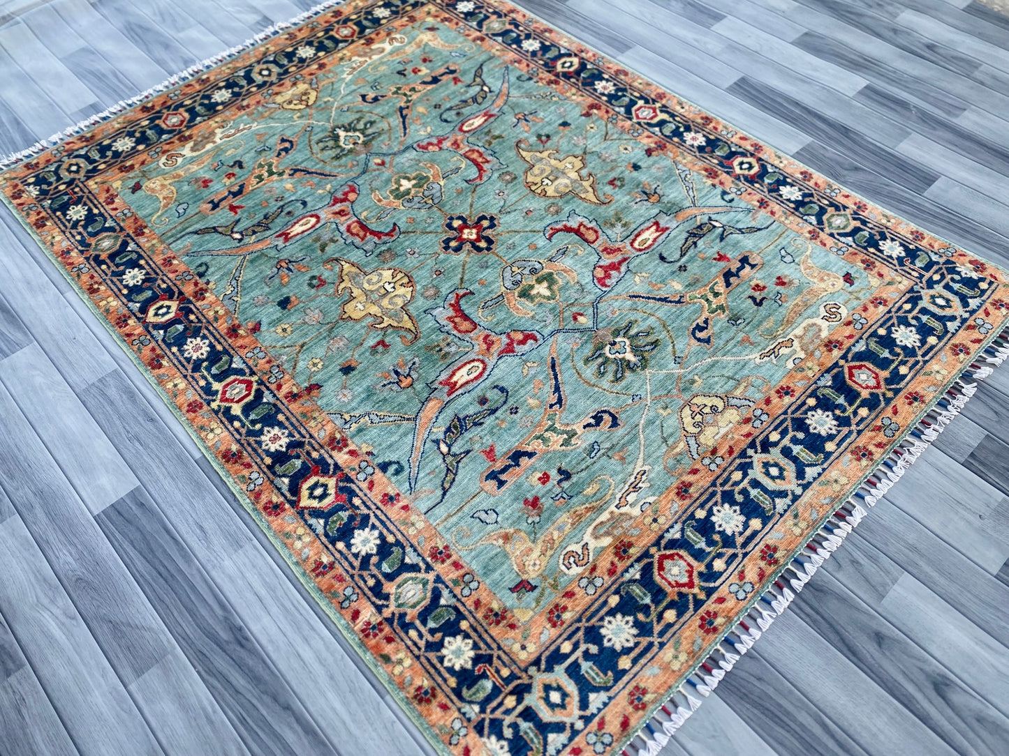 Hand Knotted Chobi Wool Rug | 201 CM x 149 CM SK#1378