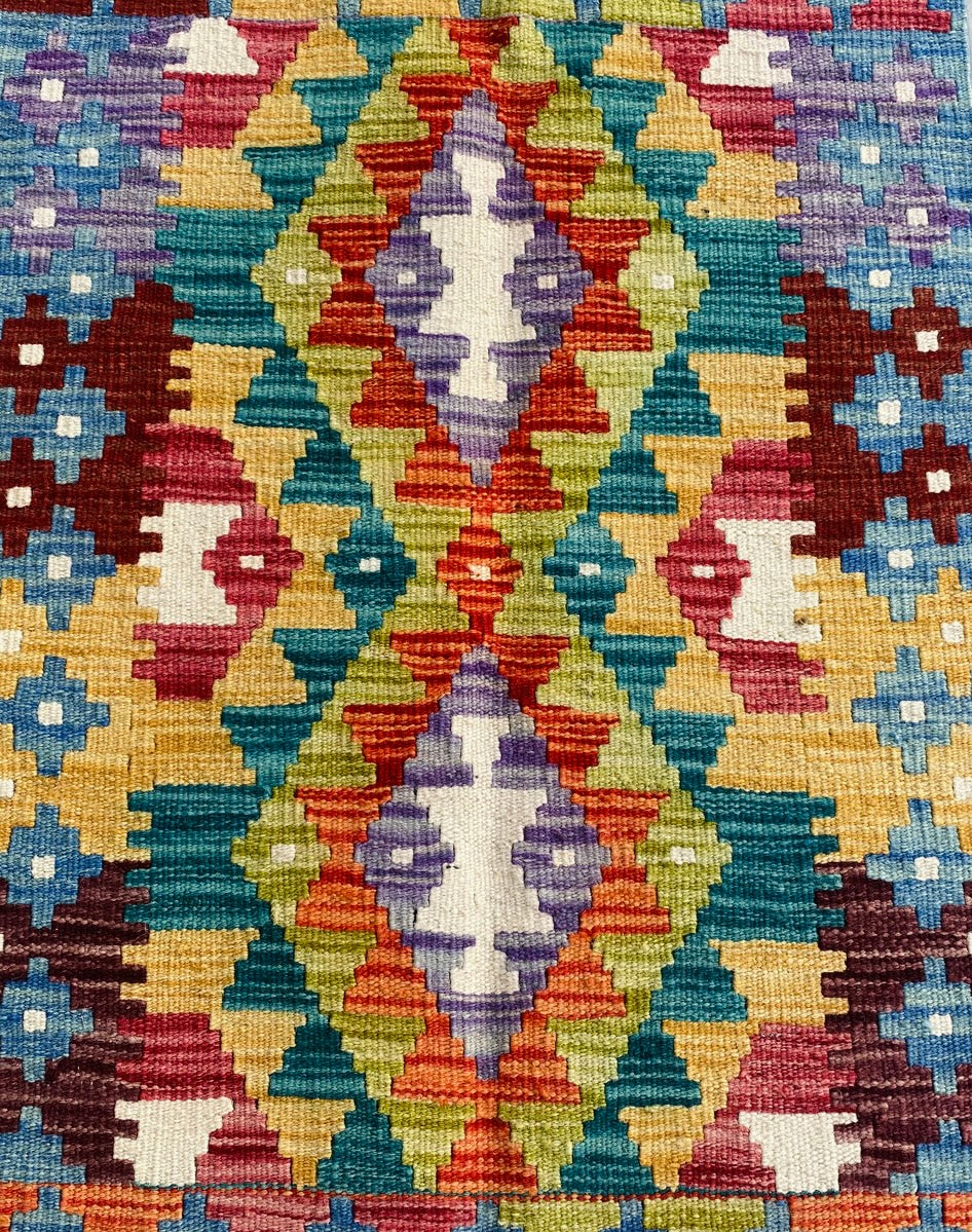 Handmade Afghan Chobi Kilim Rug 90 CM x 60 CM ( SS # 26 ).