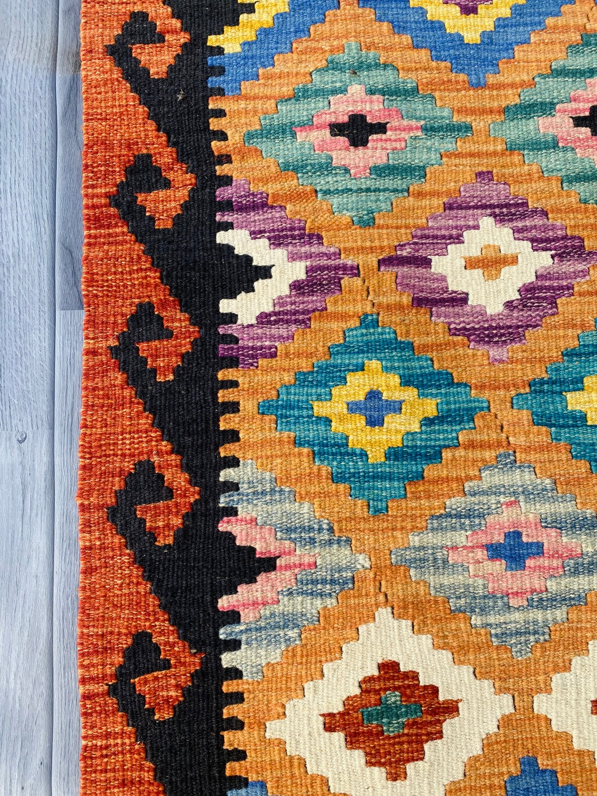 Handmade Afghan Chobi Kilim Hallway Runner Rug 193 CM x 70 CM ( SS # 94)