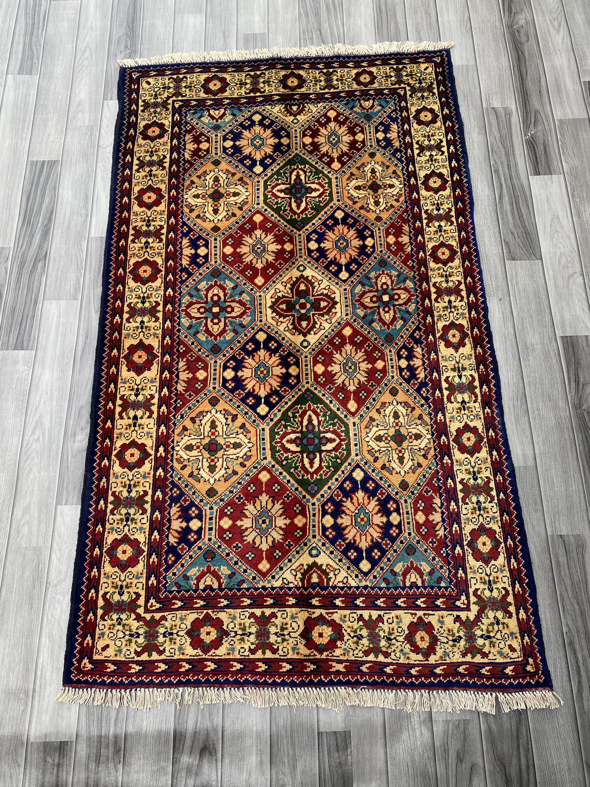 Hand Woven Traditional Hallway Runner Rug | 170 CM x 98 CM KSM # 3226