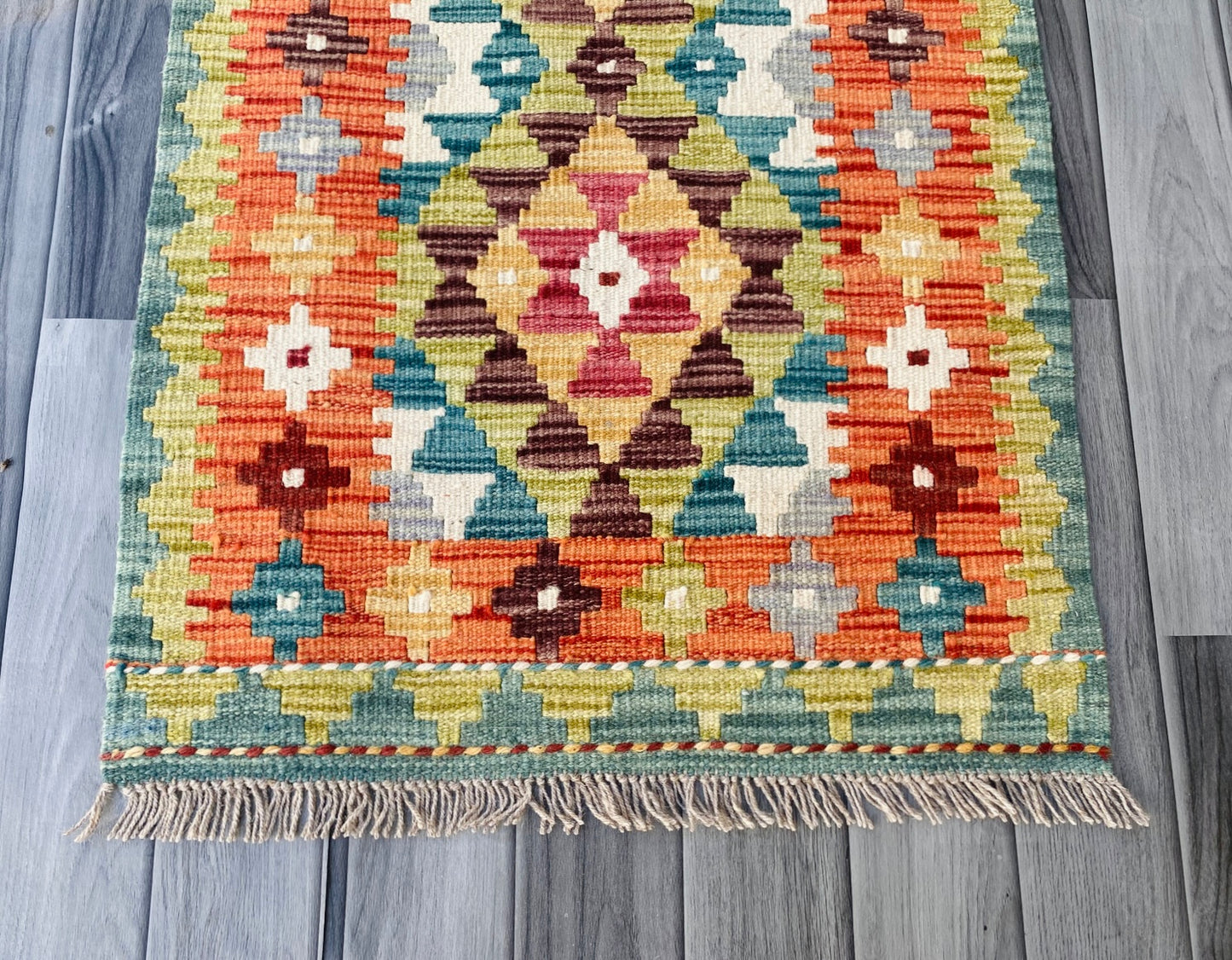 Handmade Afghan Chobi Kilim Rug 89 CM x 58 CM ( SS # 46 )