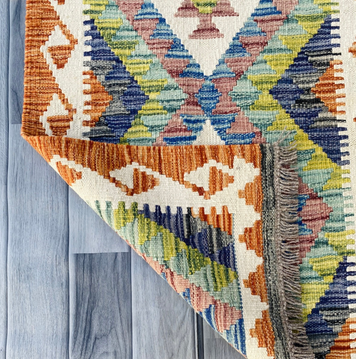 Handmade Afghan Chobi Kilim Rug 93 CM x 60 CM ( SS # 41 )