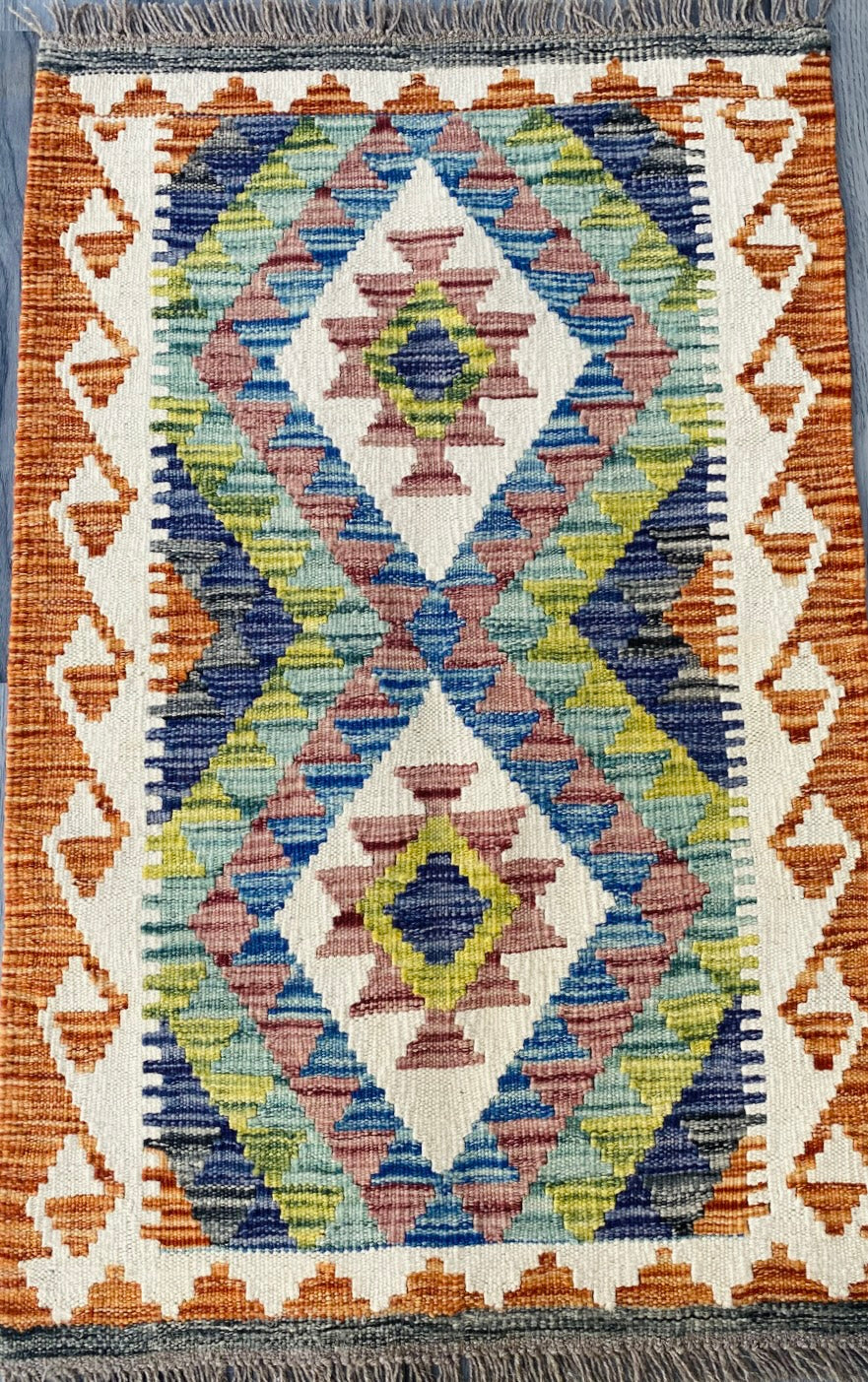 Handmade Afghan Chobi Kilim Rug 93 CM x 60 CM ( SS # 41 )
