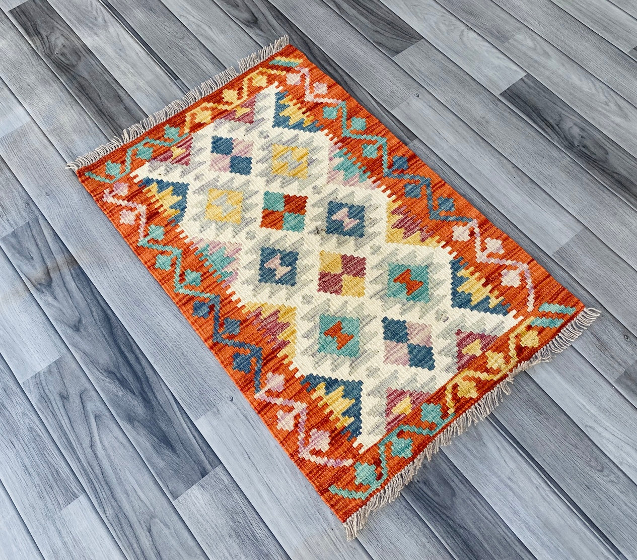 Handmade Afghan Chobi Kilim Rug 83 CM x 50 CM ( SS # 40 )
