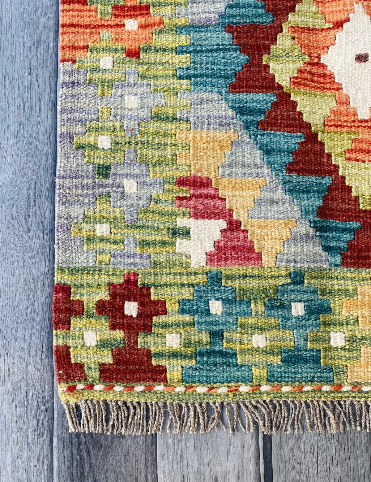 Handmade Afghan Chobi Kilim Rug 90 CM x 58 CM ( SS # 39 )