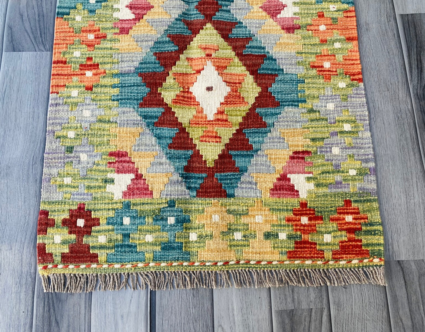Handmade Afghan Chobi Kilim Rug 90 CM x 58 CM ( SS # 39 )