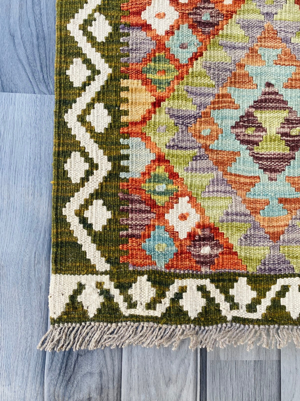 Handmade Afghan Chobi Kilim Rug 89 CM x 59 CM ( SS # 36 )