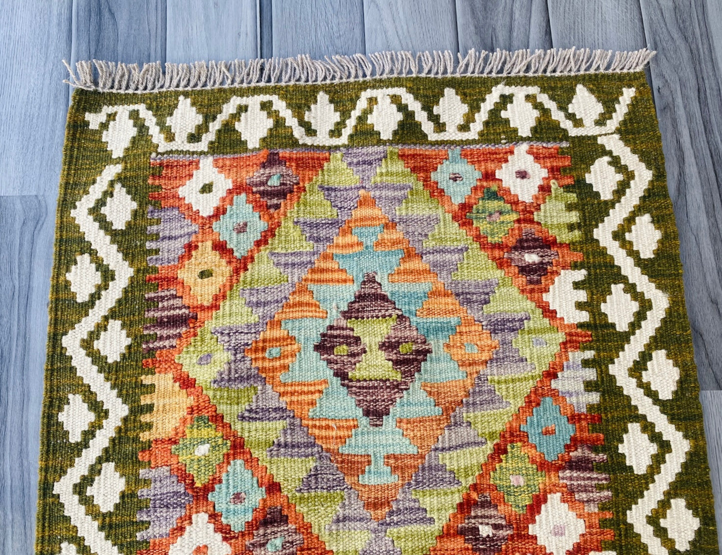 Handmade Afghan Chobi Kilim Rug 89 CM x 59 CM ( SS # 36 )
