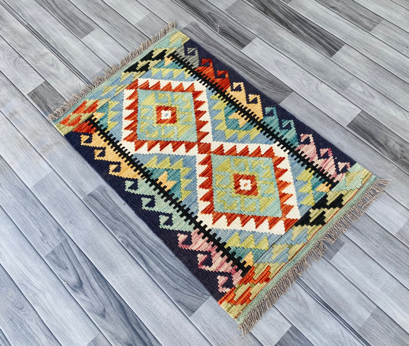 Handmade Afghan Chobi Kilim Rug 92 CM x 60 CM ( SS # 29 ).