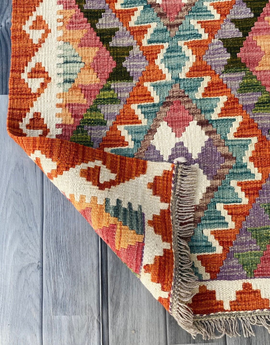 Handmade Afghan Chobi Kilim Rug 90 CM x 60 CM ( SS # 28 ).