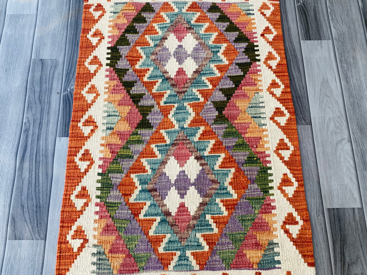 Handmade Afghan Chobi Kilim Rug 90 CM x 60 CM ( SS # 28 ).