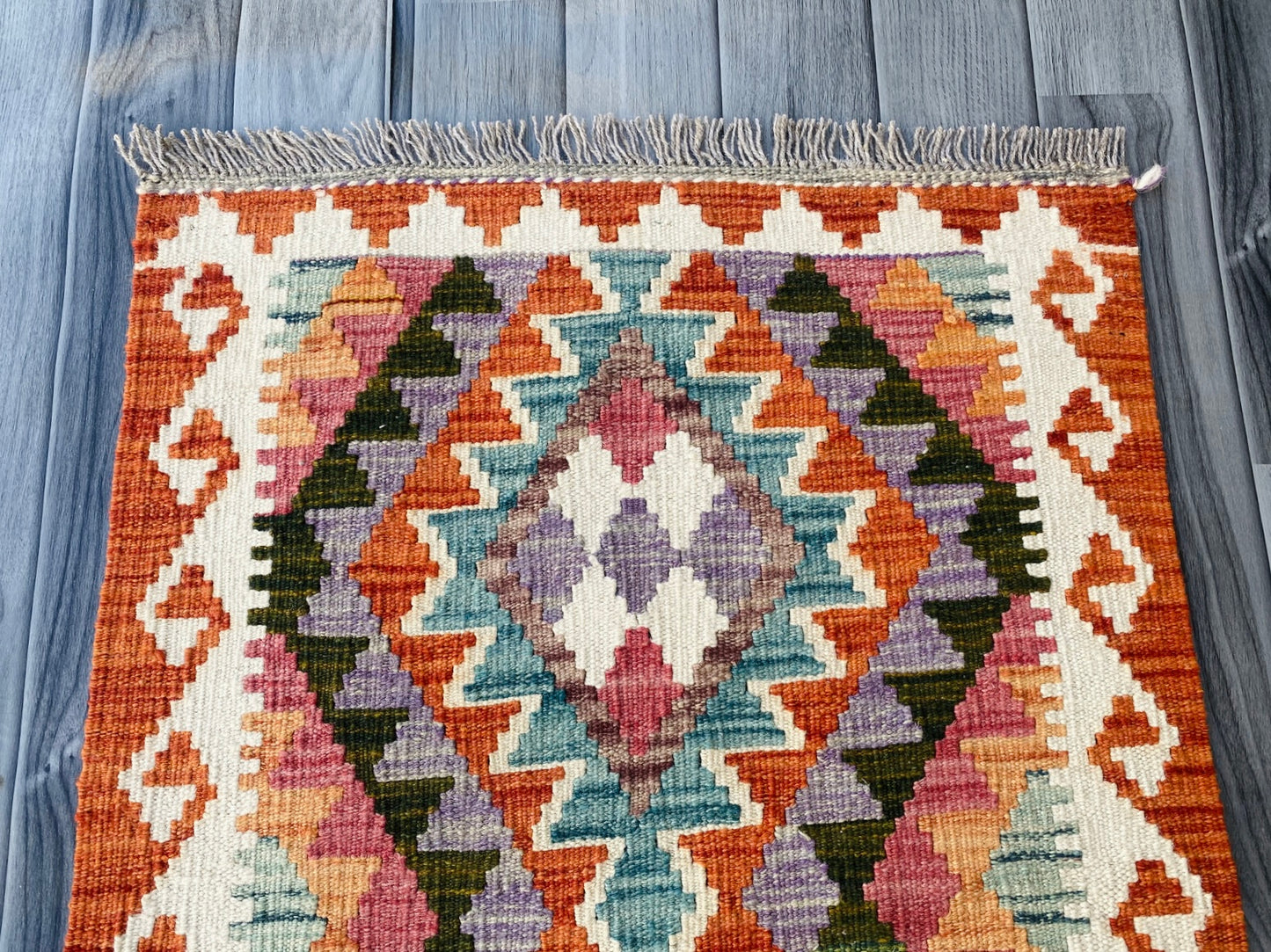 Handmade Afghan Chobi Kilim Rug 90 CM x 60 CM ( SS # 28 ).