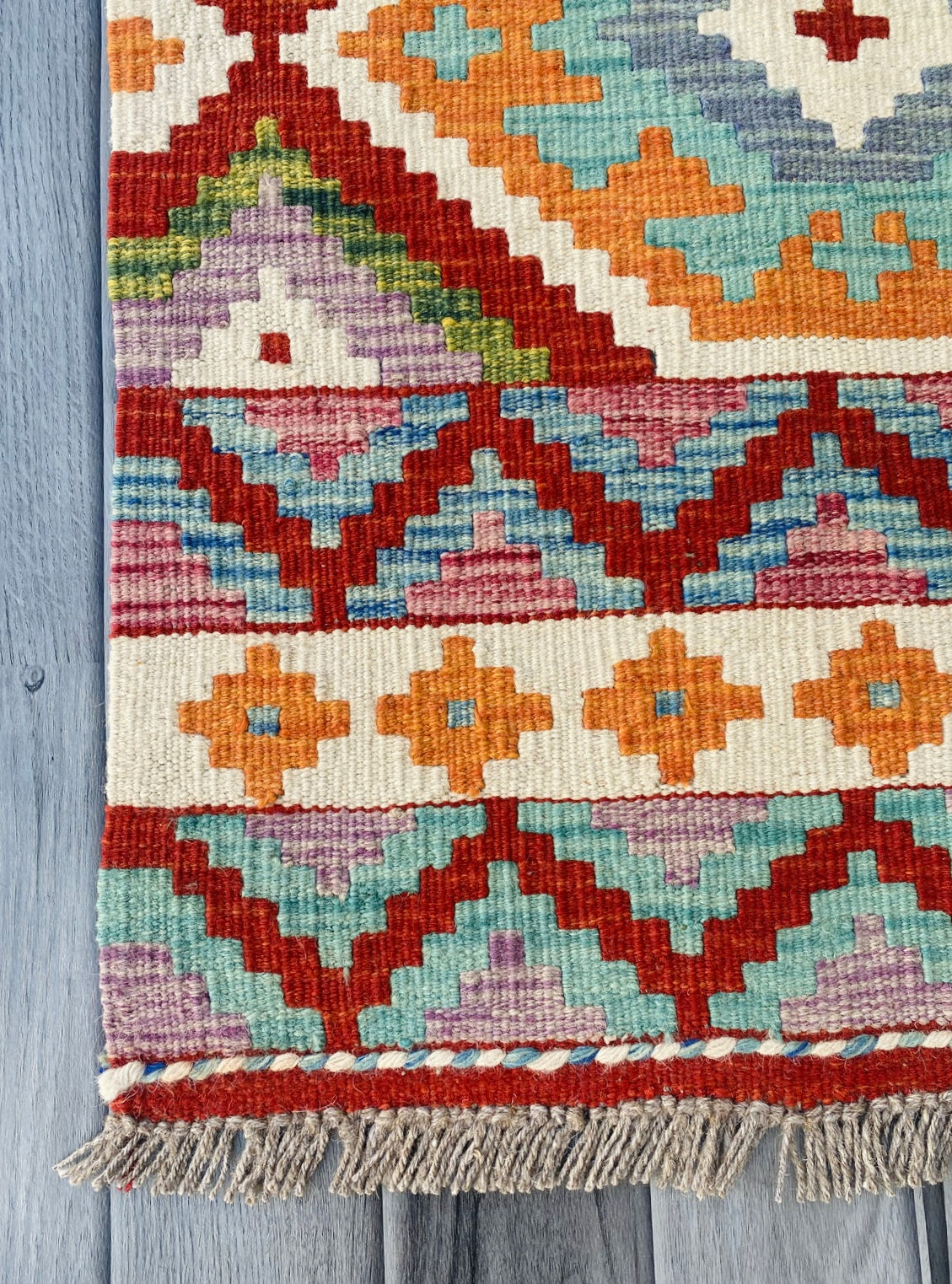 Handmade Afghan Chobi Kilim Rug 85 CM x 60 CM ( SS # 27 ).