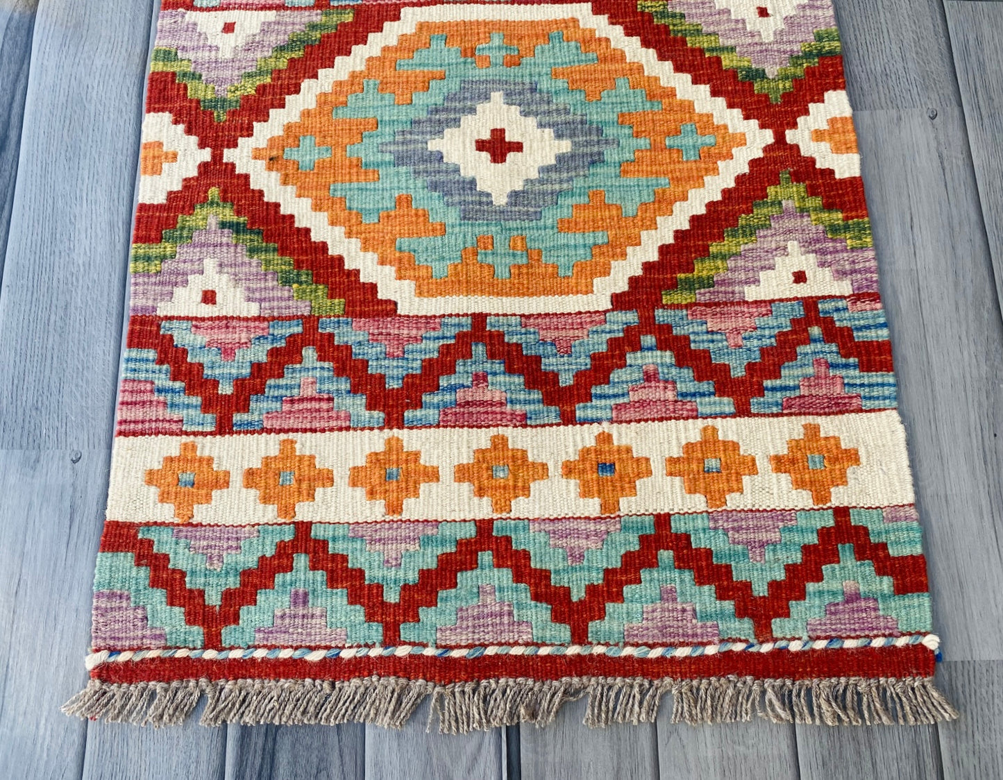 Handmade Afghan Chobi Kilim Rug 85 CM x 60 CM ( SS # 27 ).