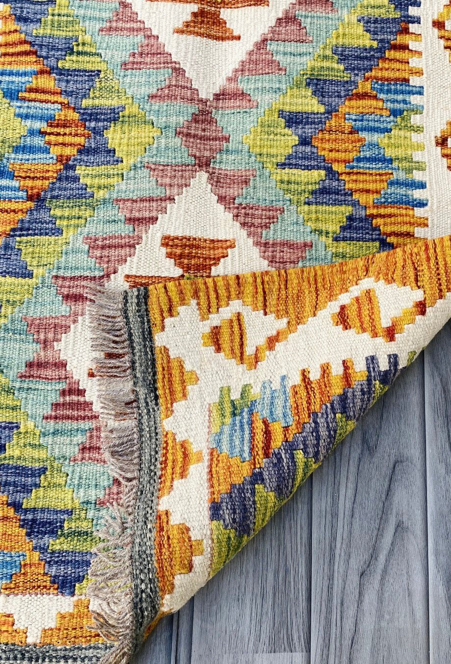 Handmade Afghan Chobi Kilim Rug 90 CM x 60 CM ( SS # 25 ).