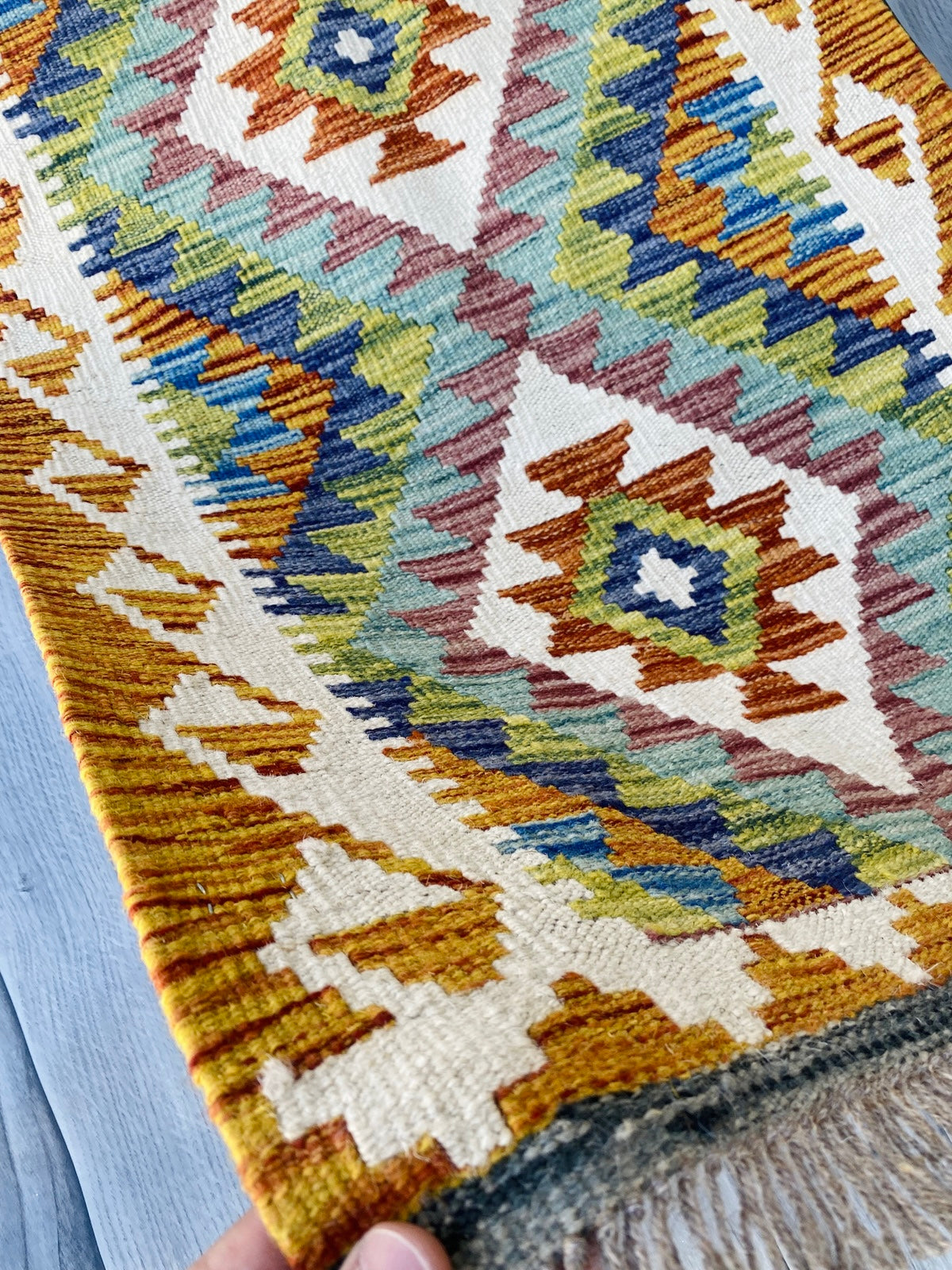 Handmade Afghan Chobi Kilim Rug 90 CM x 60 CM ( SS # 25 ).