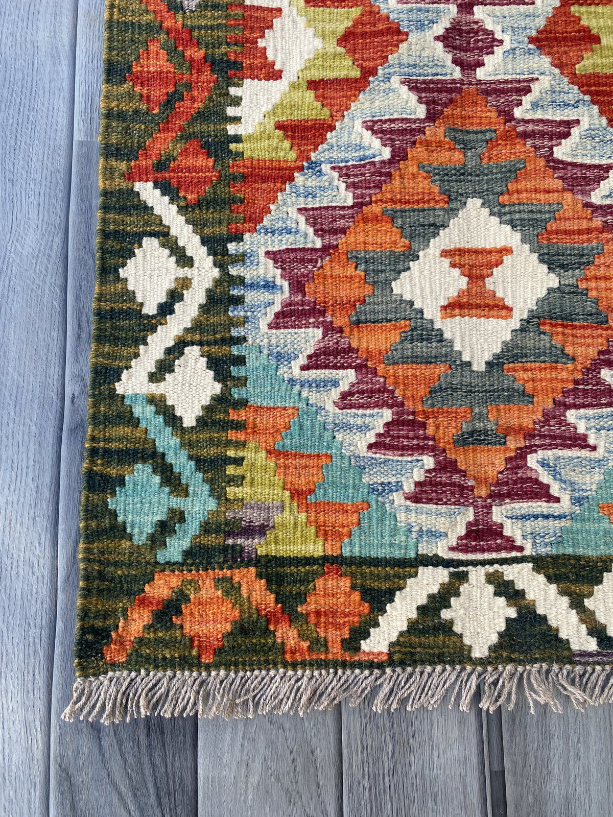 Handmade Afghan Chobi Kilim Rug 90 CM x 60 CM ( SS # 24 ).