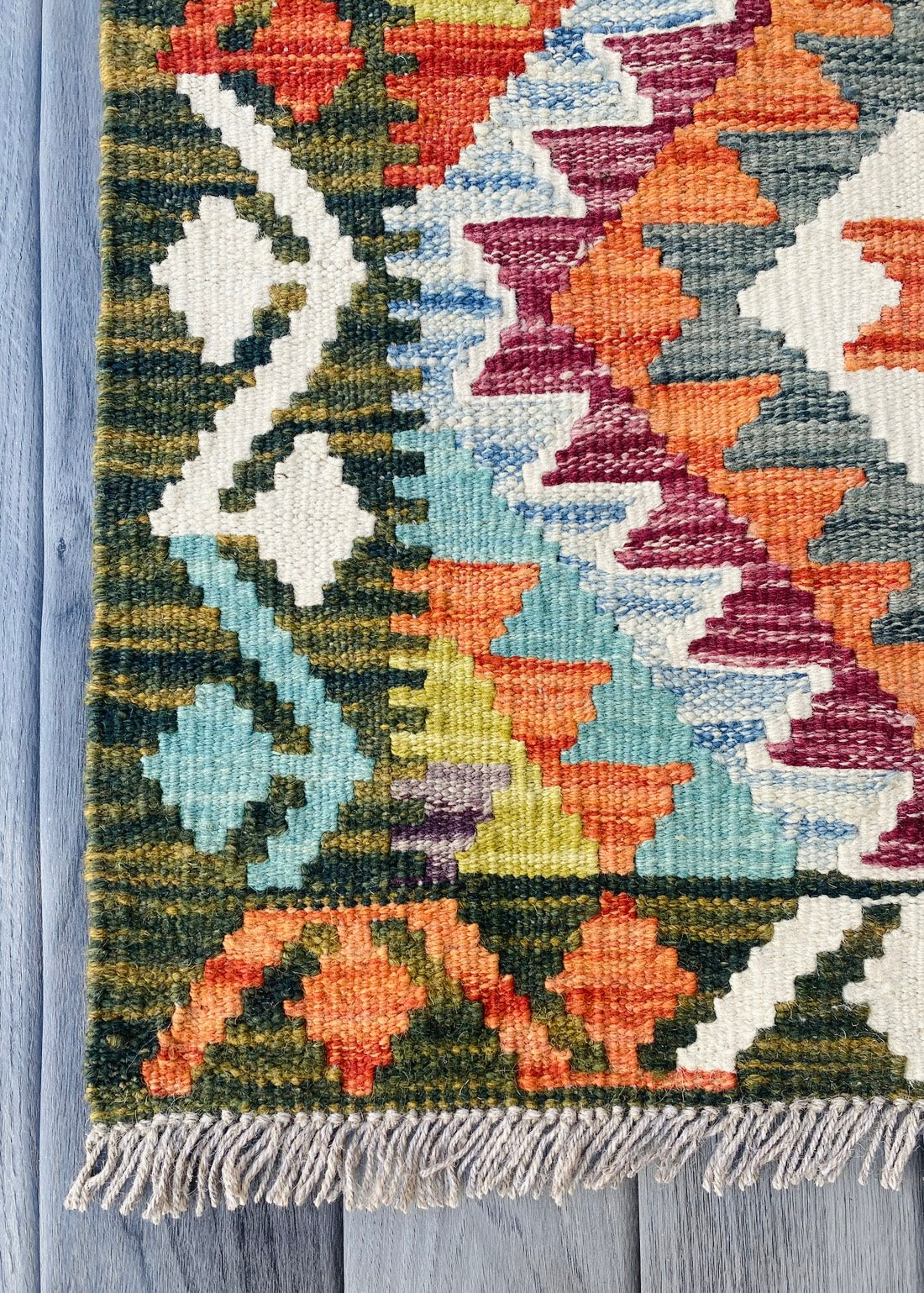 Handmade Afghan Chobi Kilim Rug 90 CM x 60 CM ( SS # 24 ).