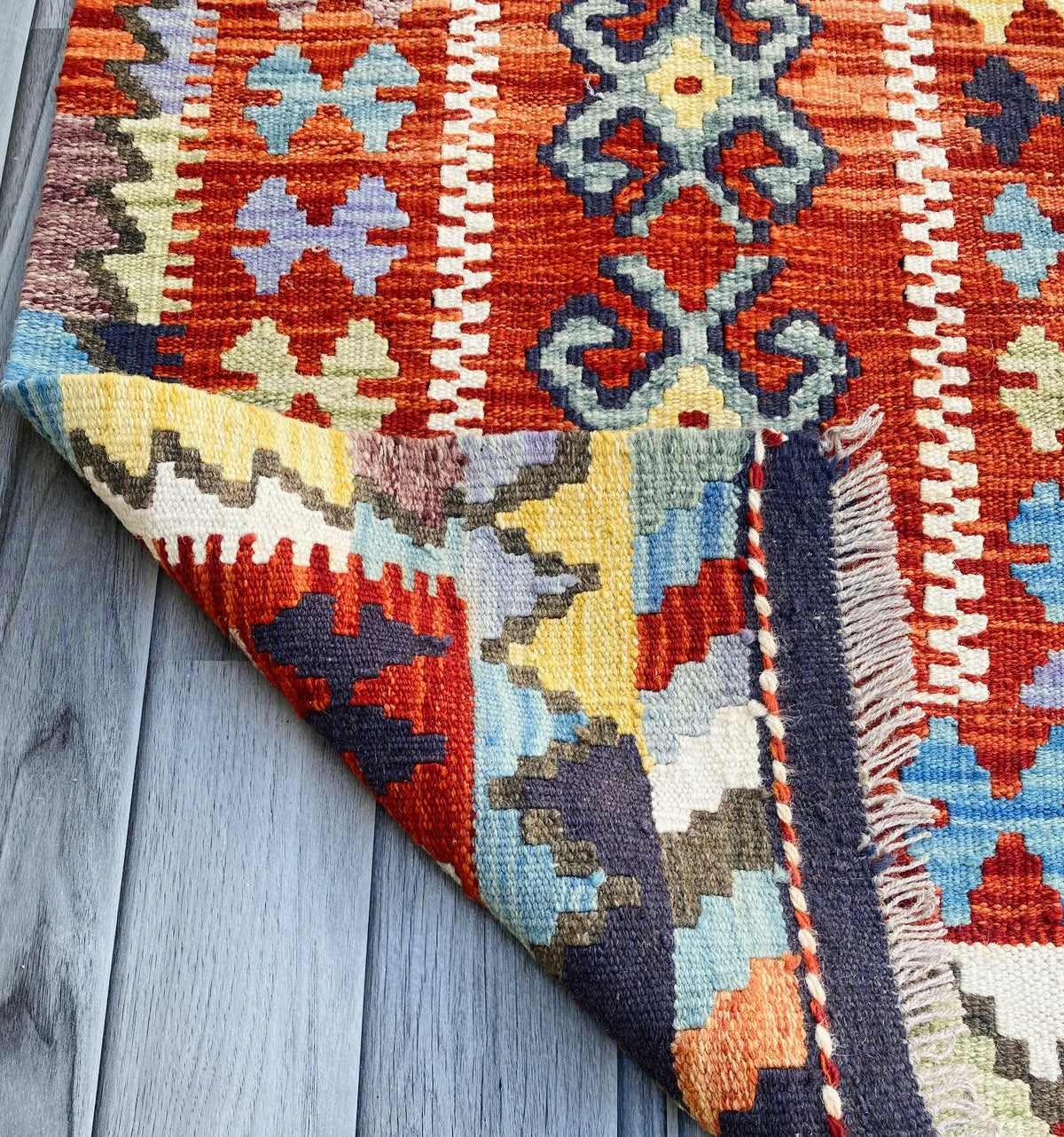 Handmade Afghan Chobi Kilim Rug 85 CM x 60 CM ( SS # 22 )