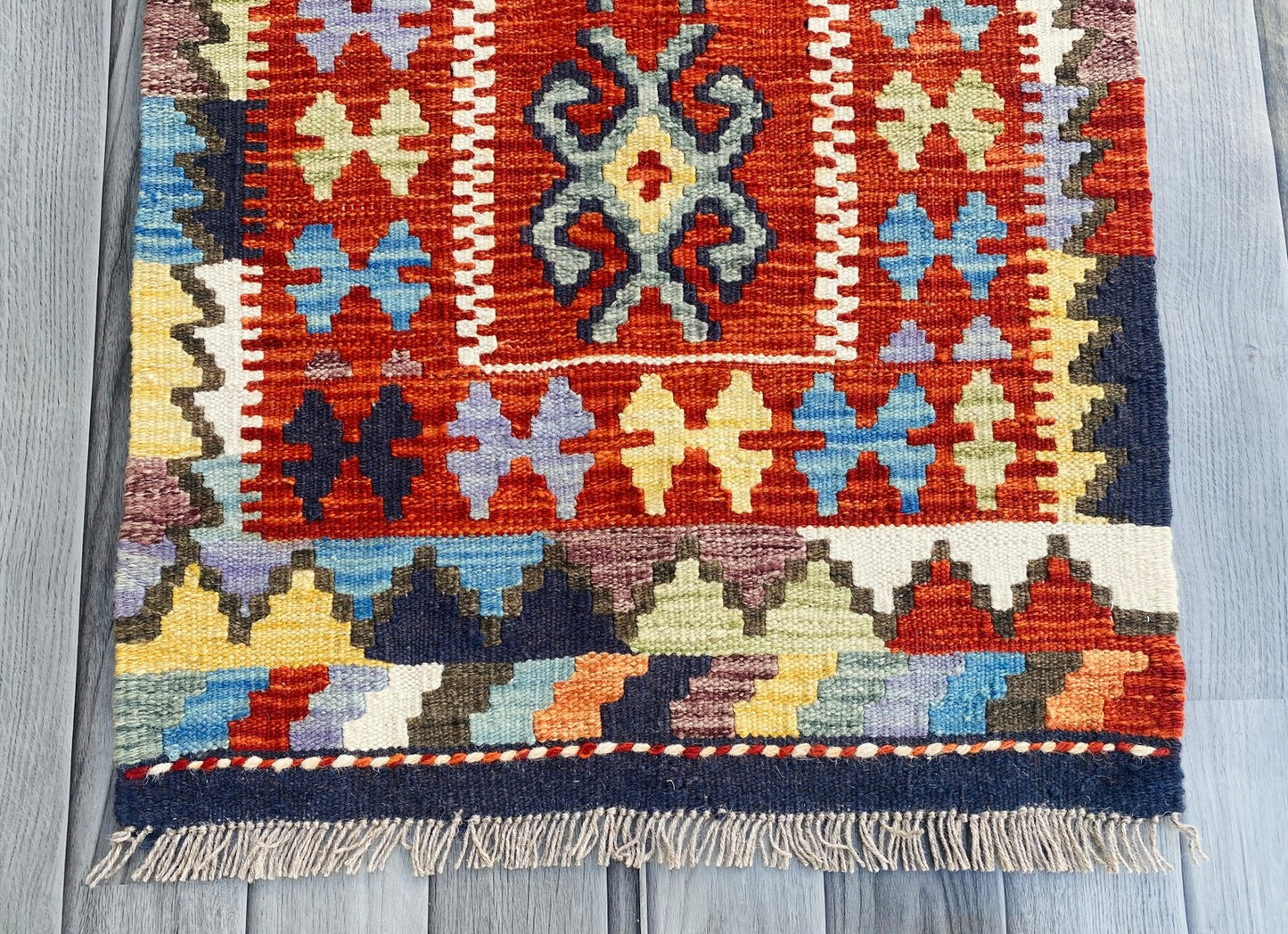 Handmade Afghan Chobi Kilim Rug 85 CM x 60 CM ( SS # 22 )