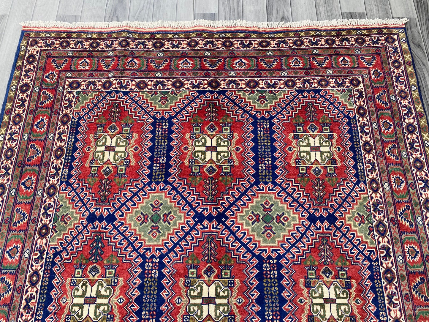 Handmade Afghan Traditional Samarkand Rug 206 CM x 154 CM (SS# 32)