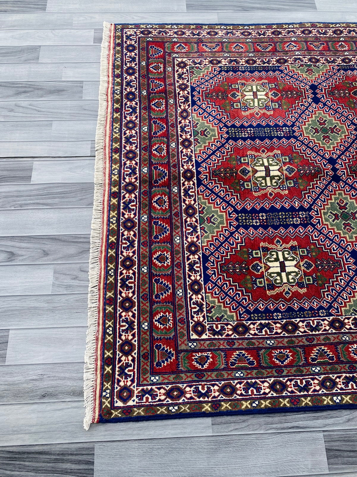 Handmade Afghan Traditional Samarkand Rug 206 CM x 154 CM (SS# 32)